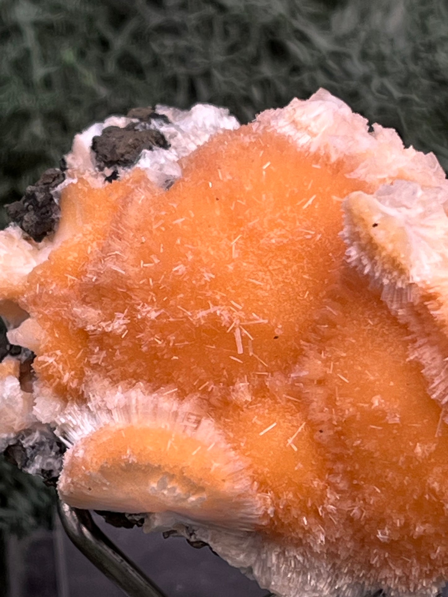 Thomsonit aus Indien (61g) - Stufe - leuchtend orange Farbe, auf Muttergestein - crystal paradise
