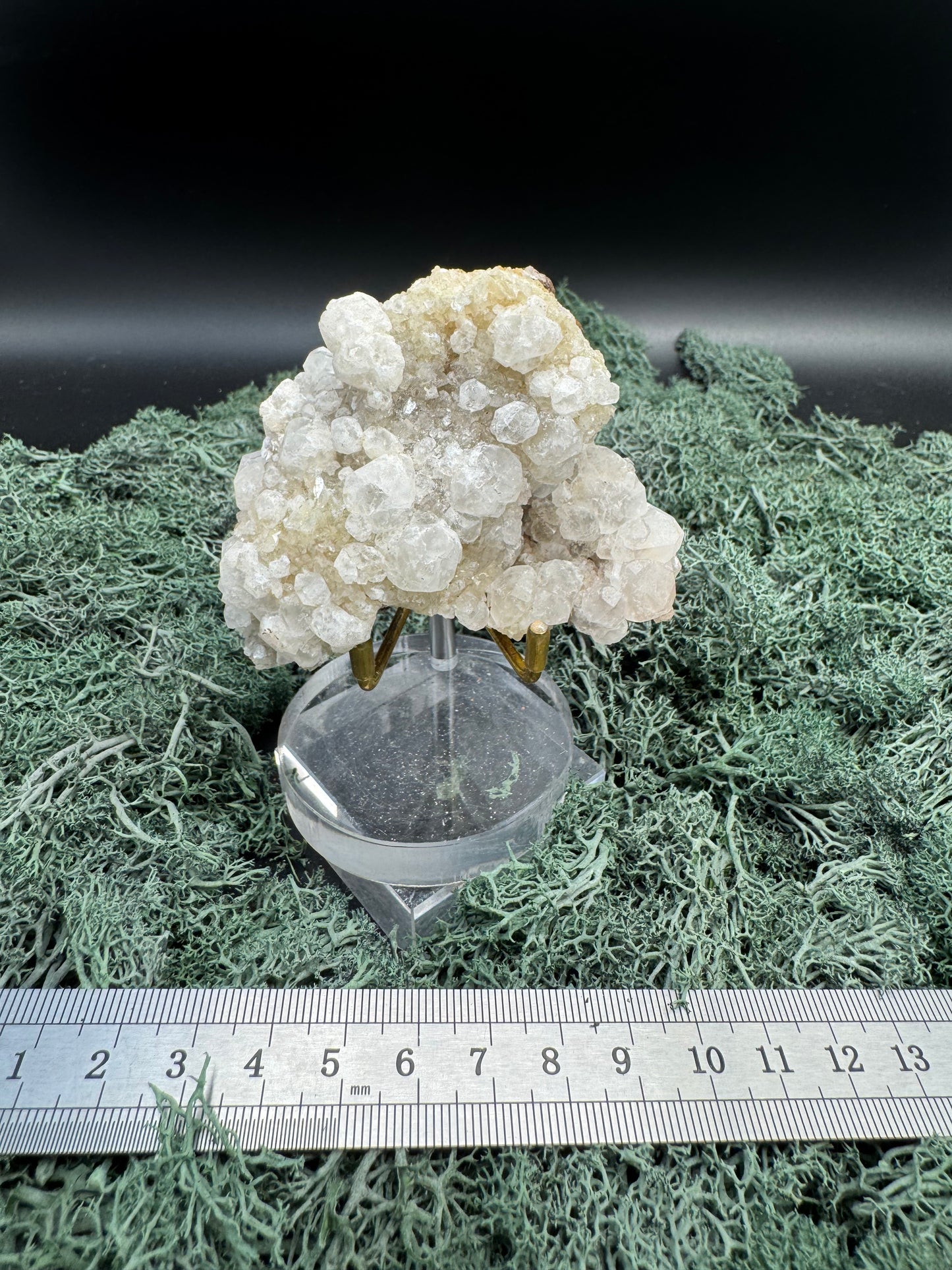Okenit auf Apophyllit Cluster (Stufe) aus Indien (156g) - viele Apophyllit Kristalle, - crystal paradise