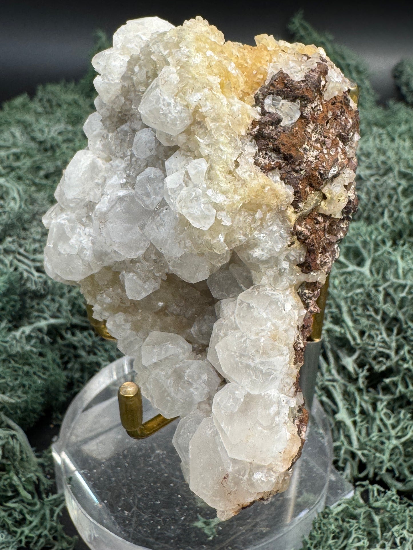 Okenit auf Apophyllit Cluster (Stufe) aus Indien (156g) - viele Apophyllit Kristalle, - crystal paradise