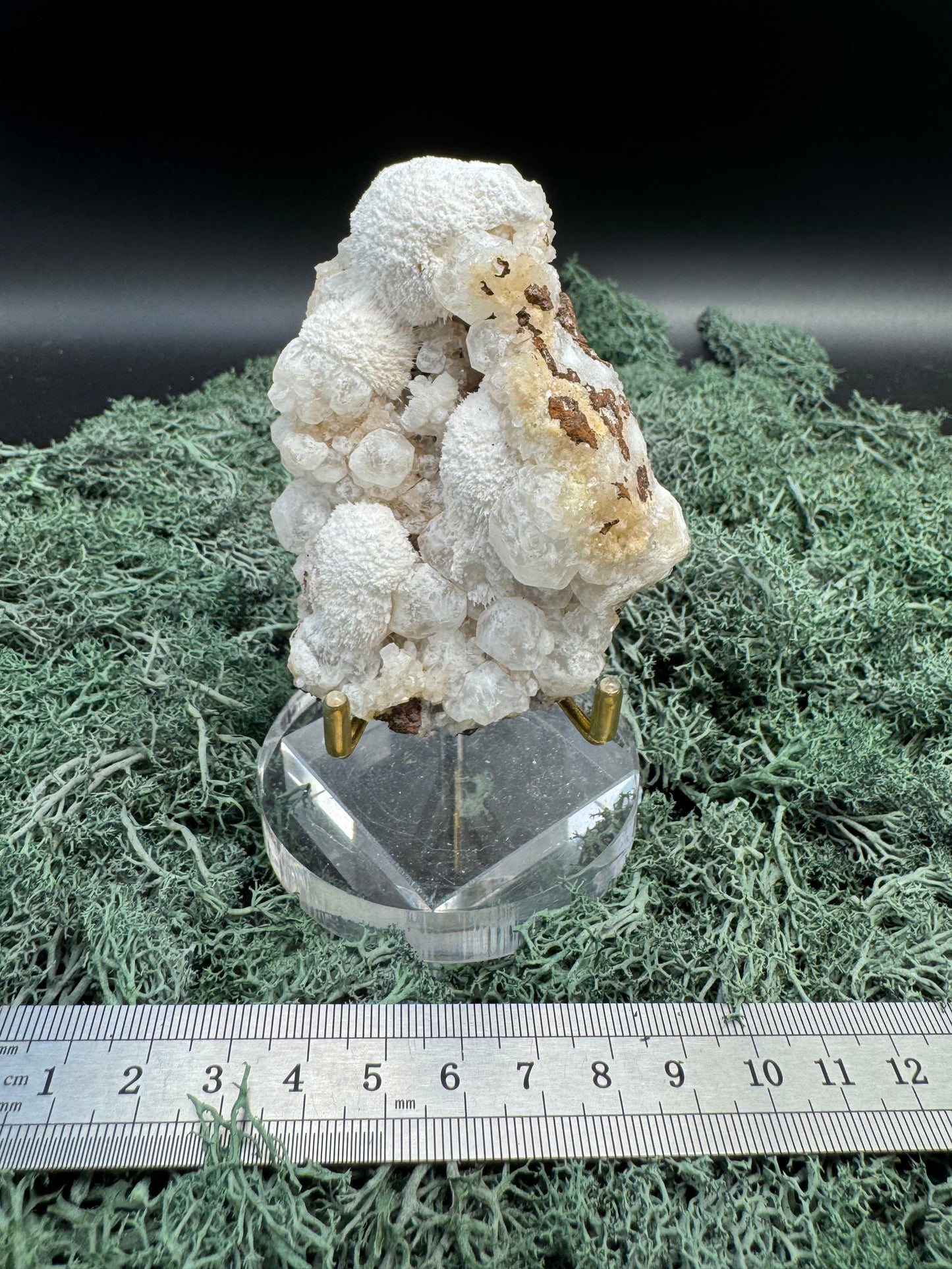 Okenit auf Apophyllit Cluster (Stufe) aus Indien (189g) - schöne Okenit Kristalle - crystal paradise