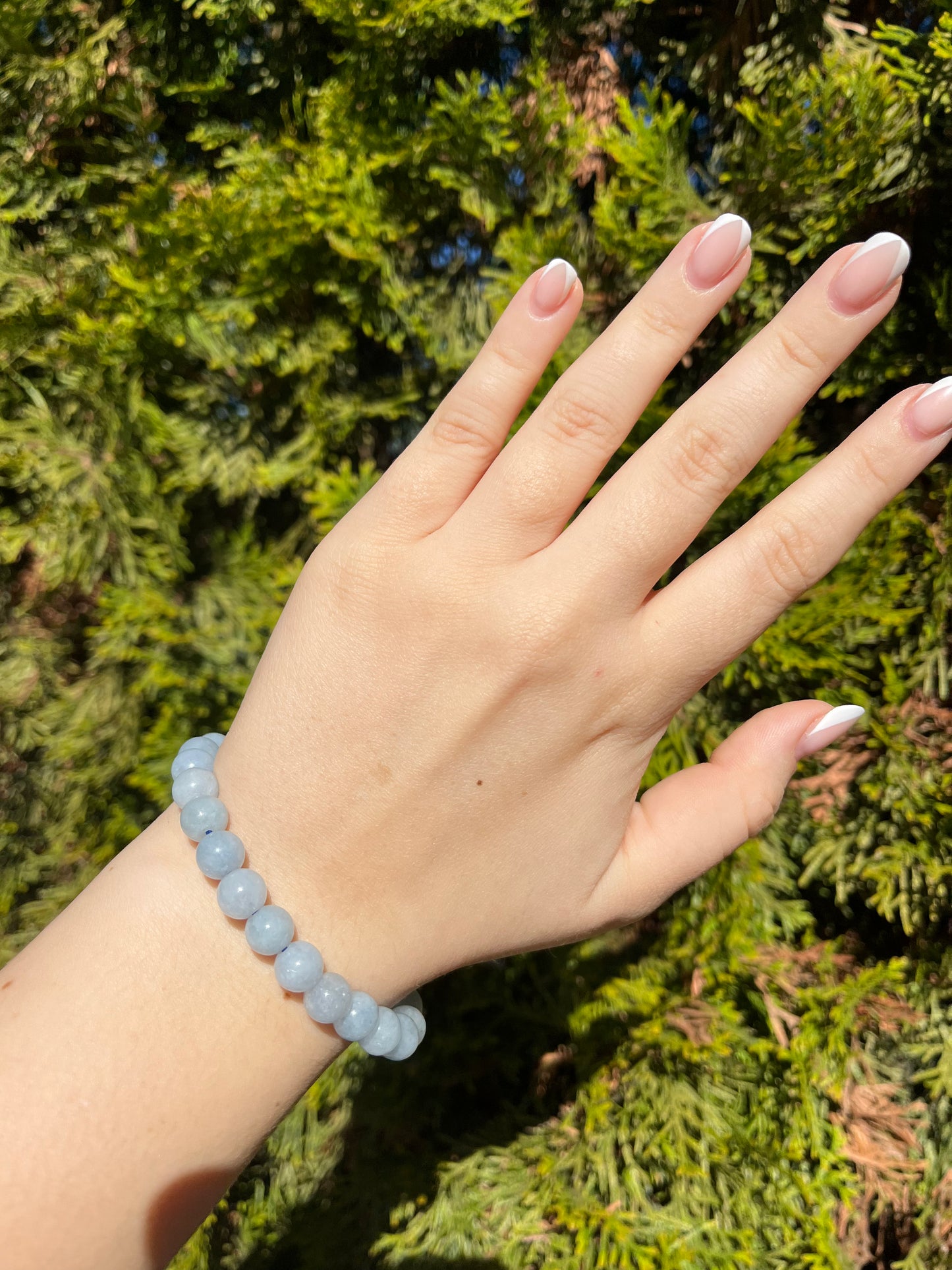 Armband aus Aquamarin-Perlen 8 mm - 1 Stück - crystal paradise