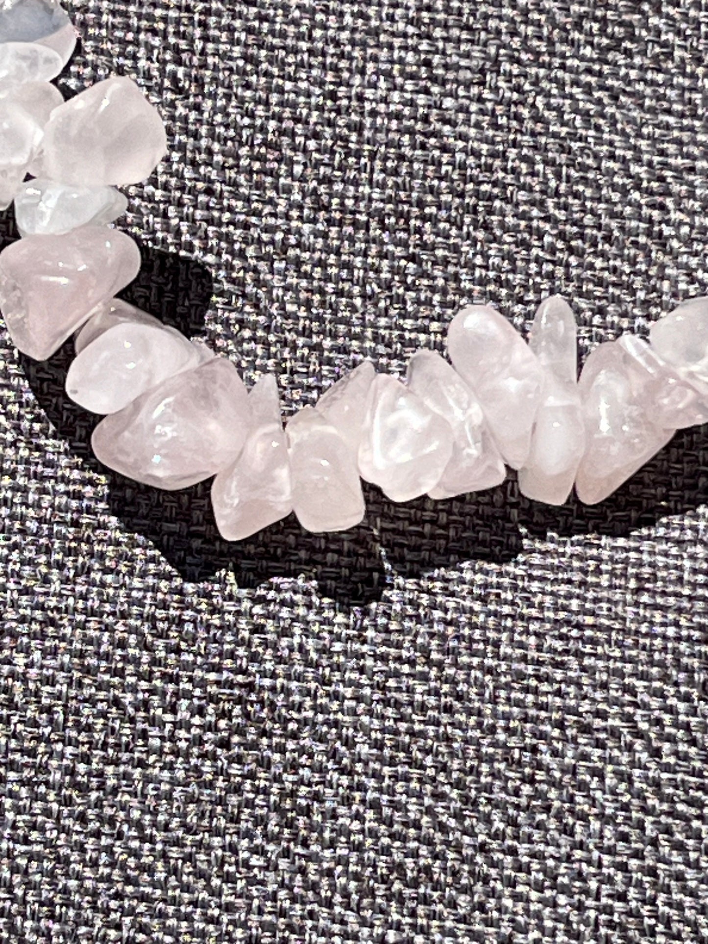 Armband aus Rosenquarz-Chipstone-Perlen - 10 Stück - crystal paradise