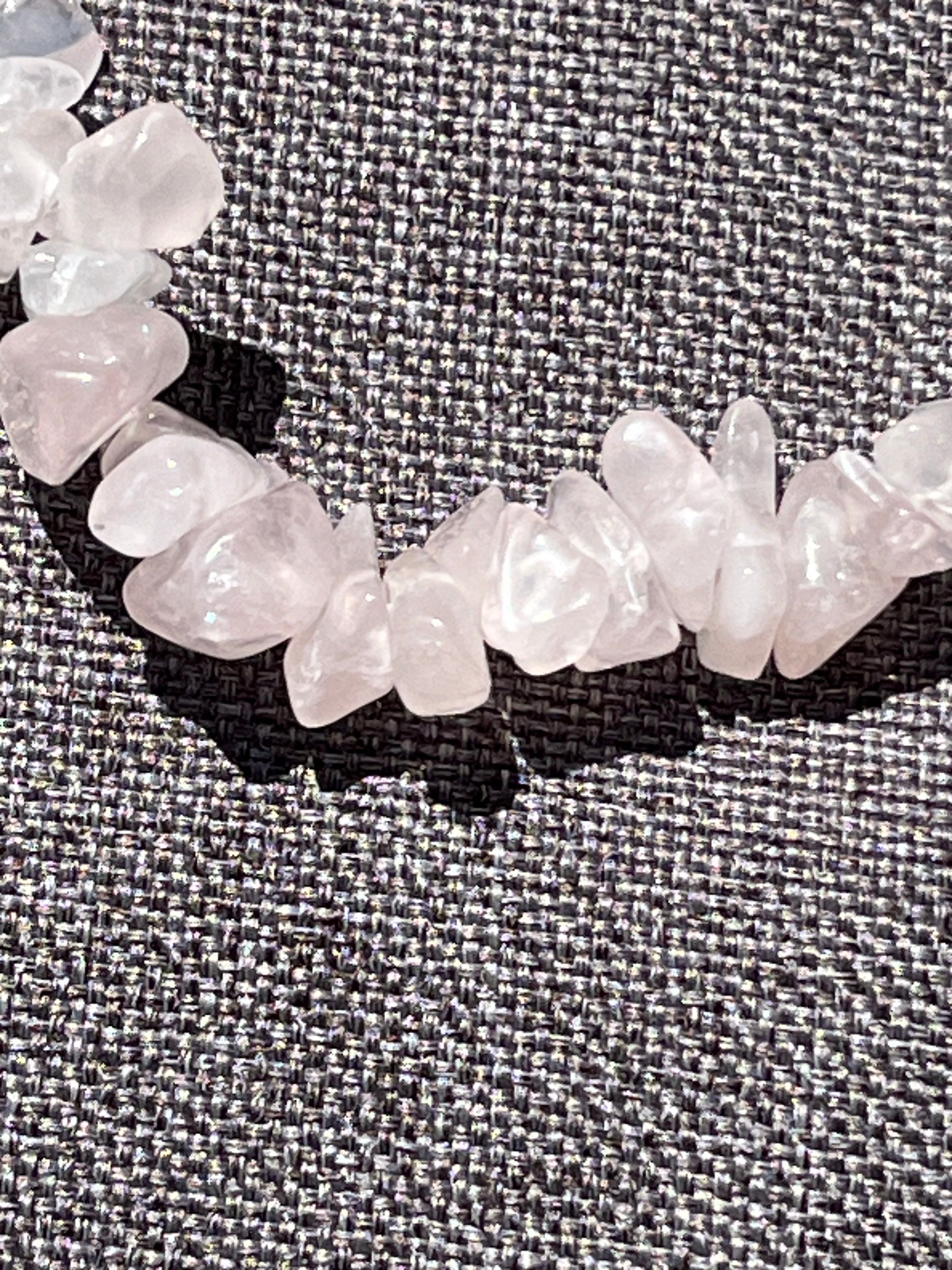 Armband aus Rosenquarz-Chipstone-Perlen - 10 Stück - crystal paradise