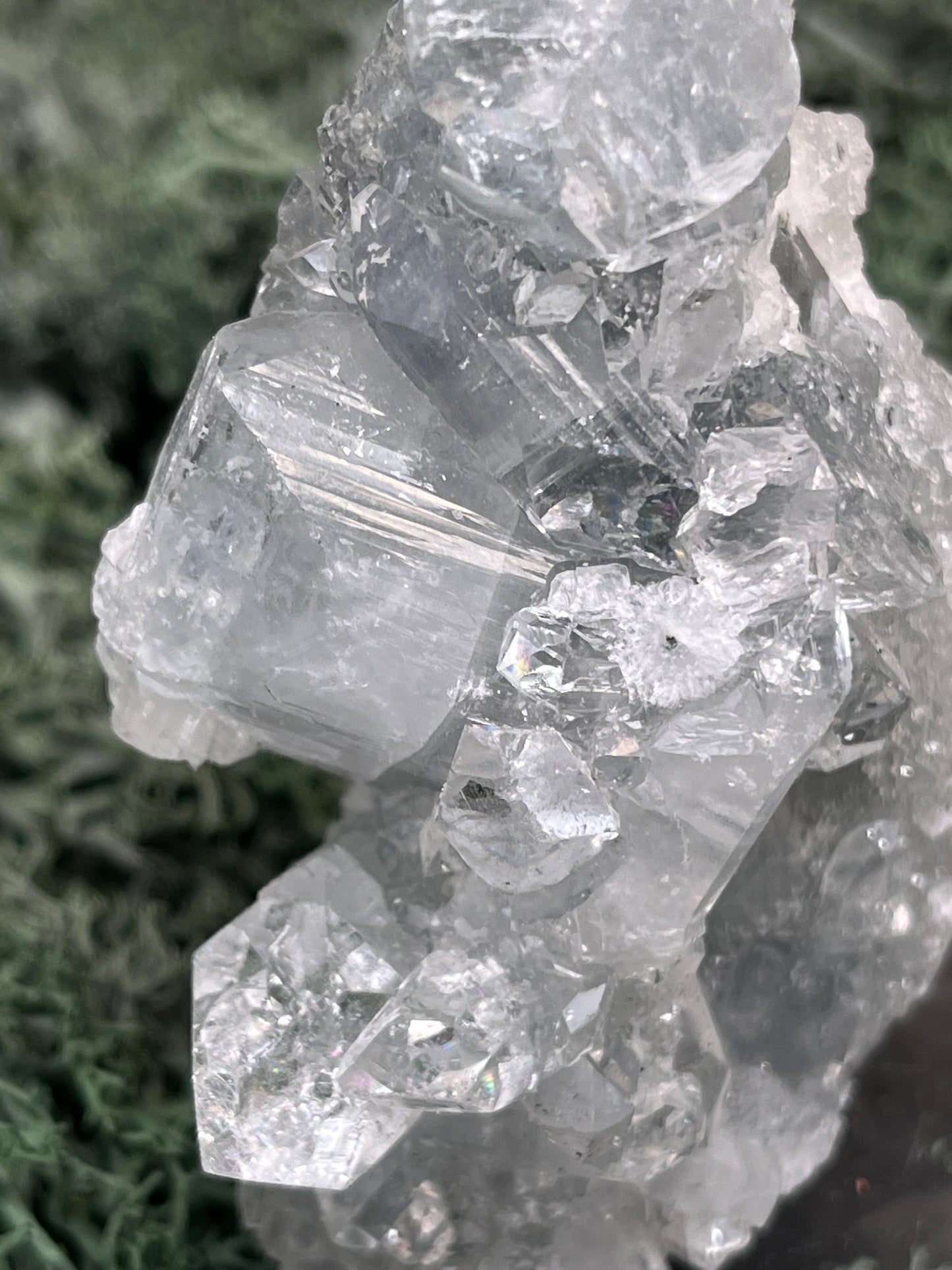 Apophyllit Handstufe aus Indien (152g) - schöne grosse Kristalle - crystal paradise
