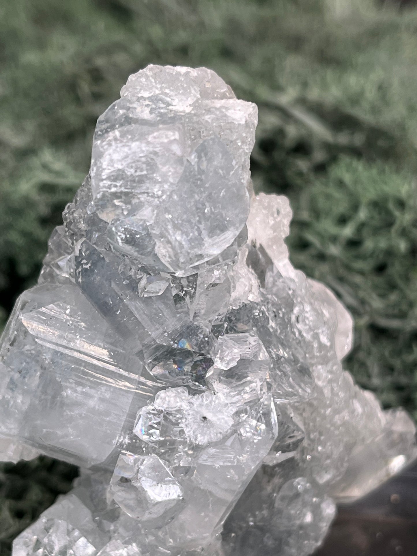 Apophyllit Handstufe aus Indien (152g) - schöne grosse Kristalle - crystal paradise