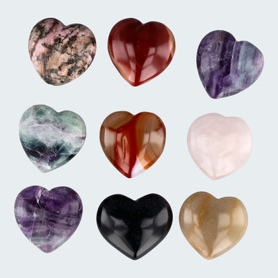 Mystery Crystal Hearts - Herzen aus verschiedene Steinarten