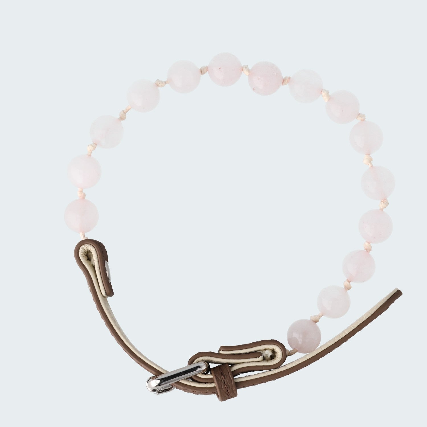 Rosenquarz–vertieft Bindung zwischen Hund und Hundeeltern - Hundehalsband crystalpower®