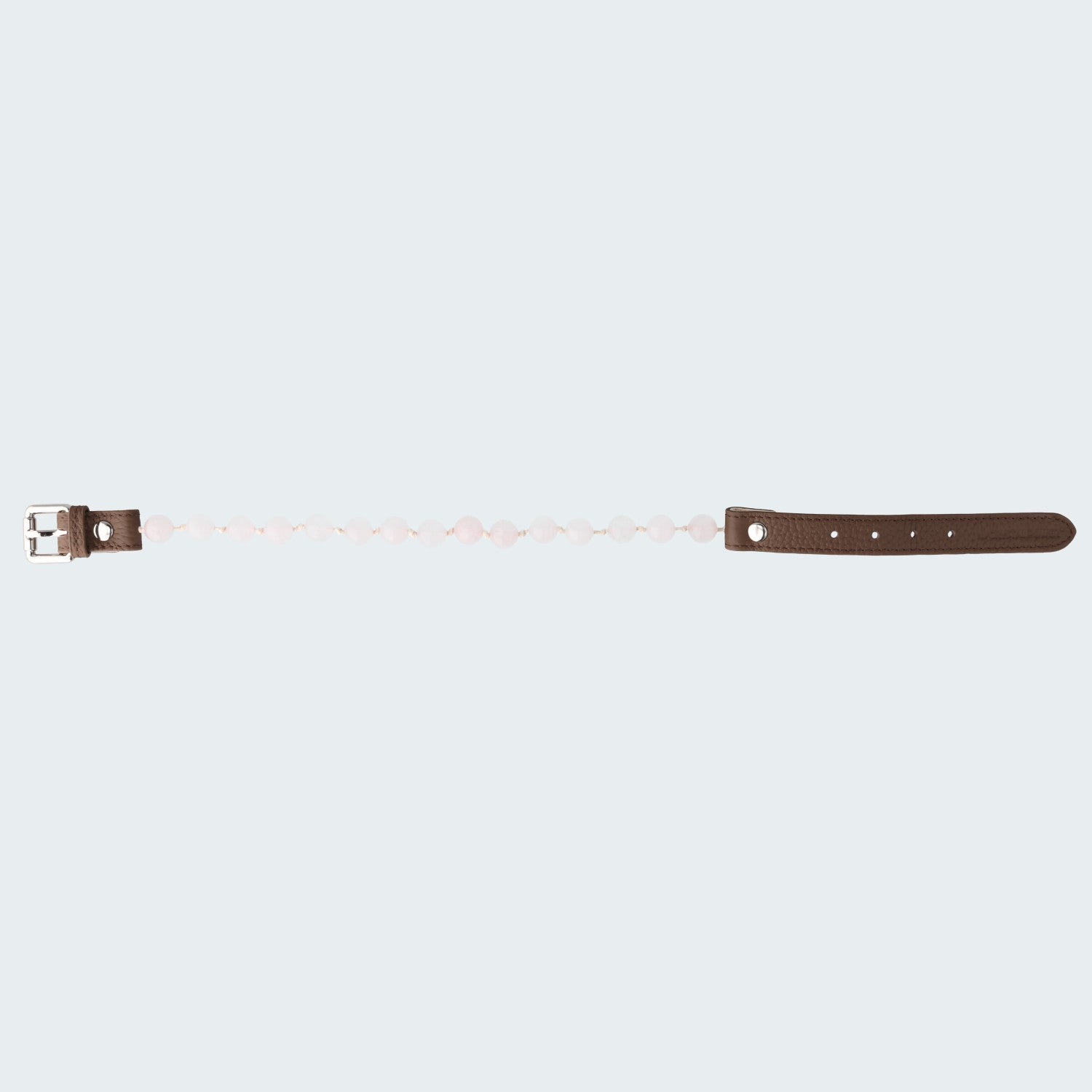 Rosenquarz–vertieft Bindung zwischen Hund und Hundeeltern - Hundehalsband crystalpower®