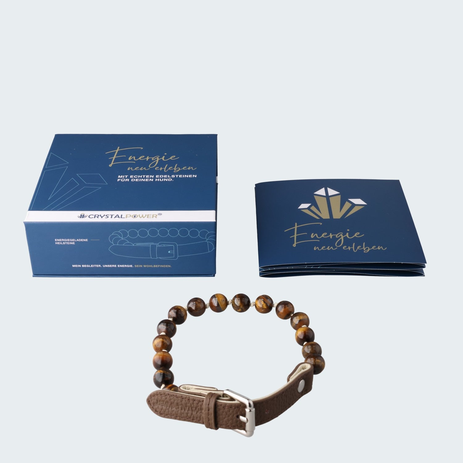 Tigerauge–stärkt Selbstvertrauen - Hundehalsband crystalpower® - crystal paradise