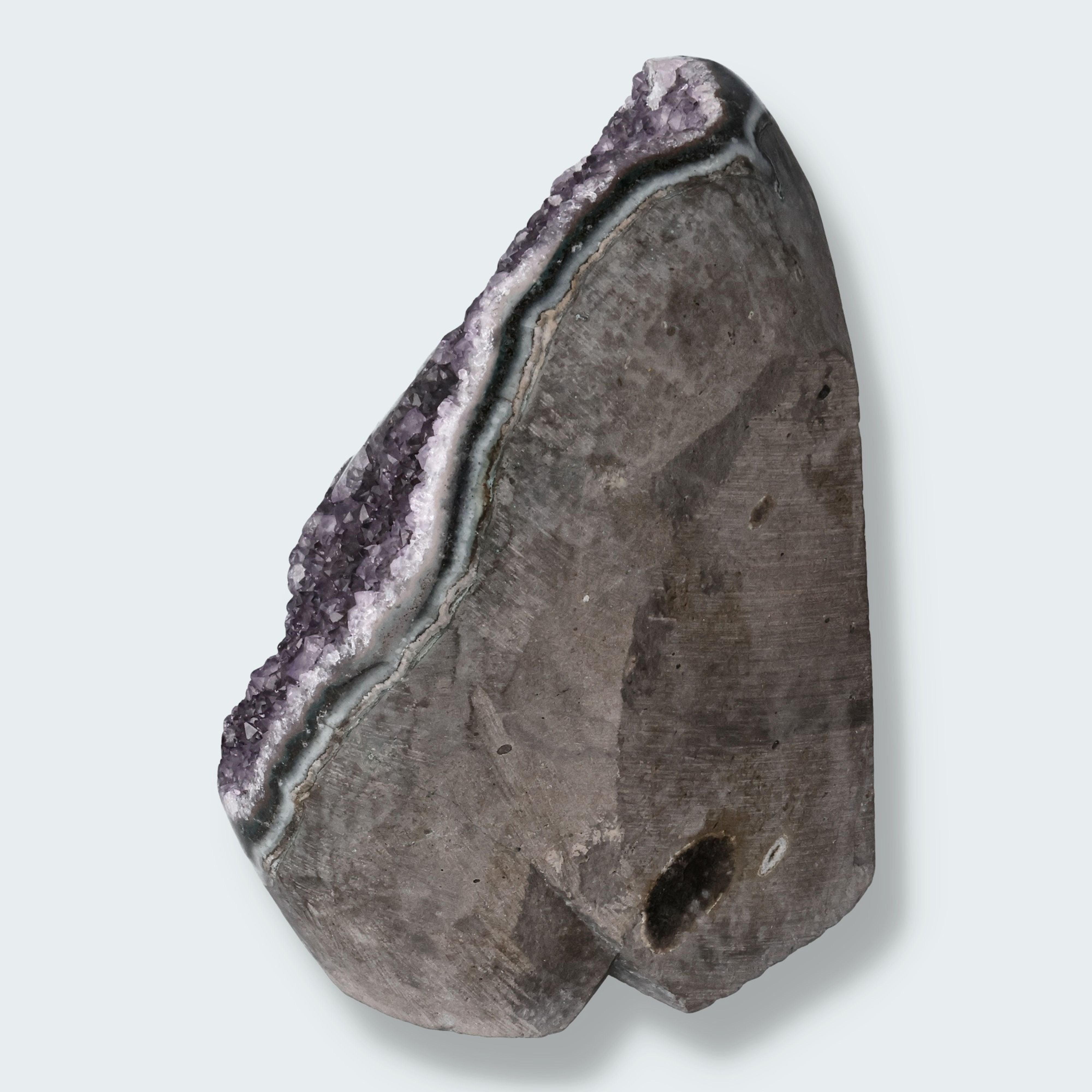 Achatisierte Amethyst Druse aus Uruguay (1010g) – Ansicht 3