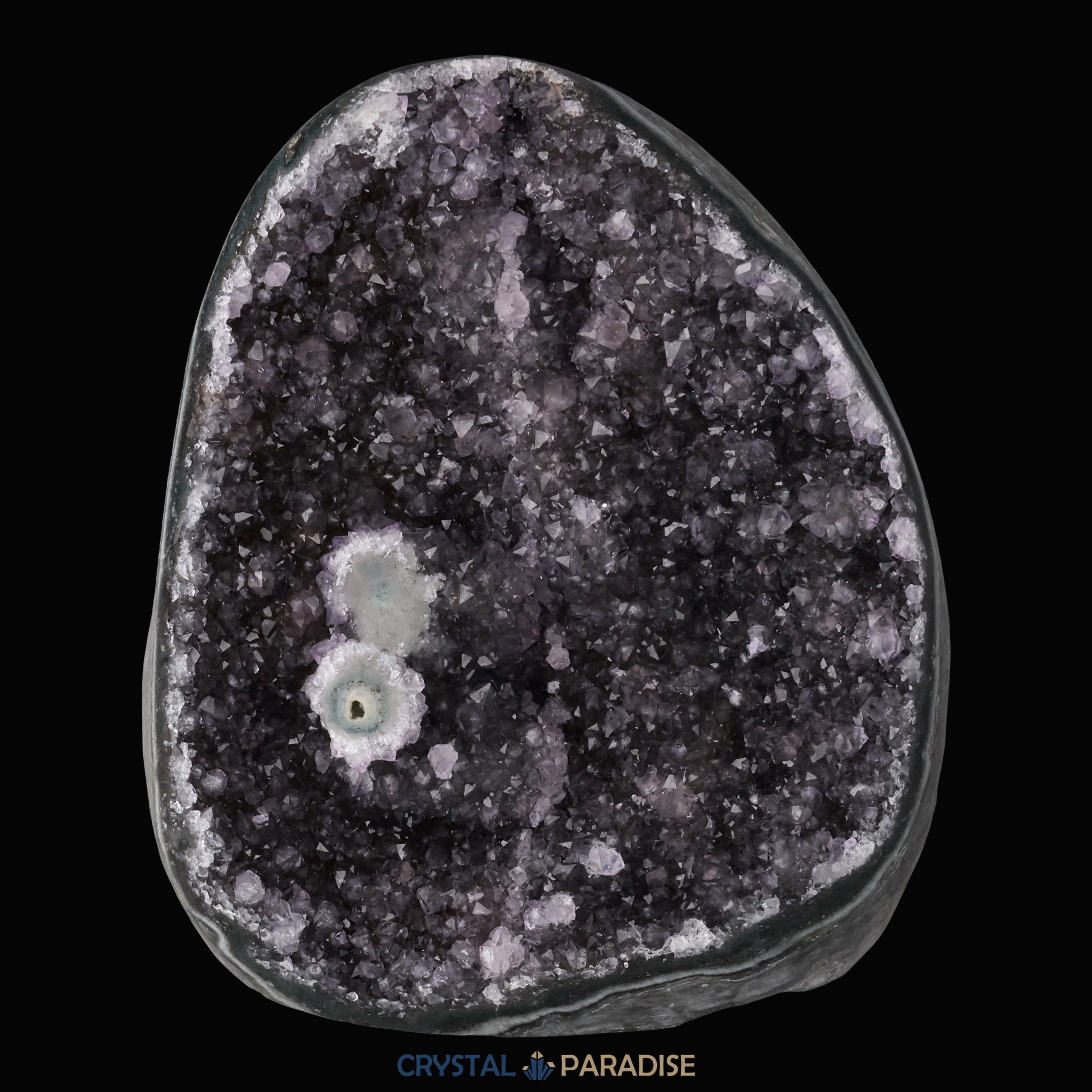Achatisierte Amethyst Druse aus Uruguay (1010g) – Ansicht 4