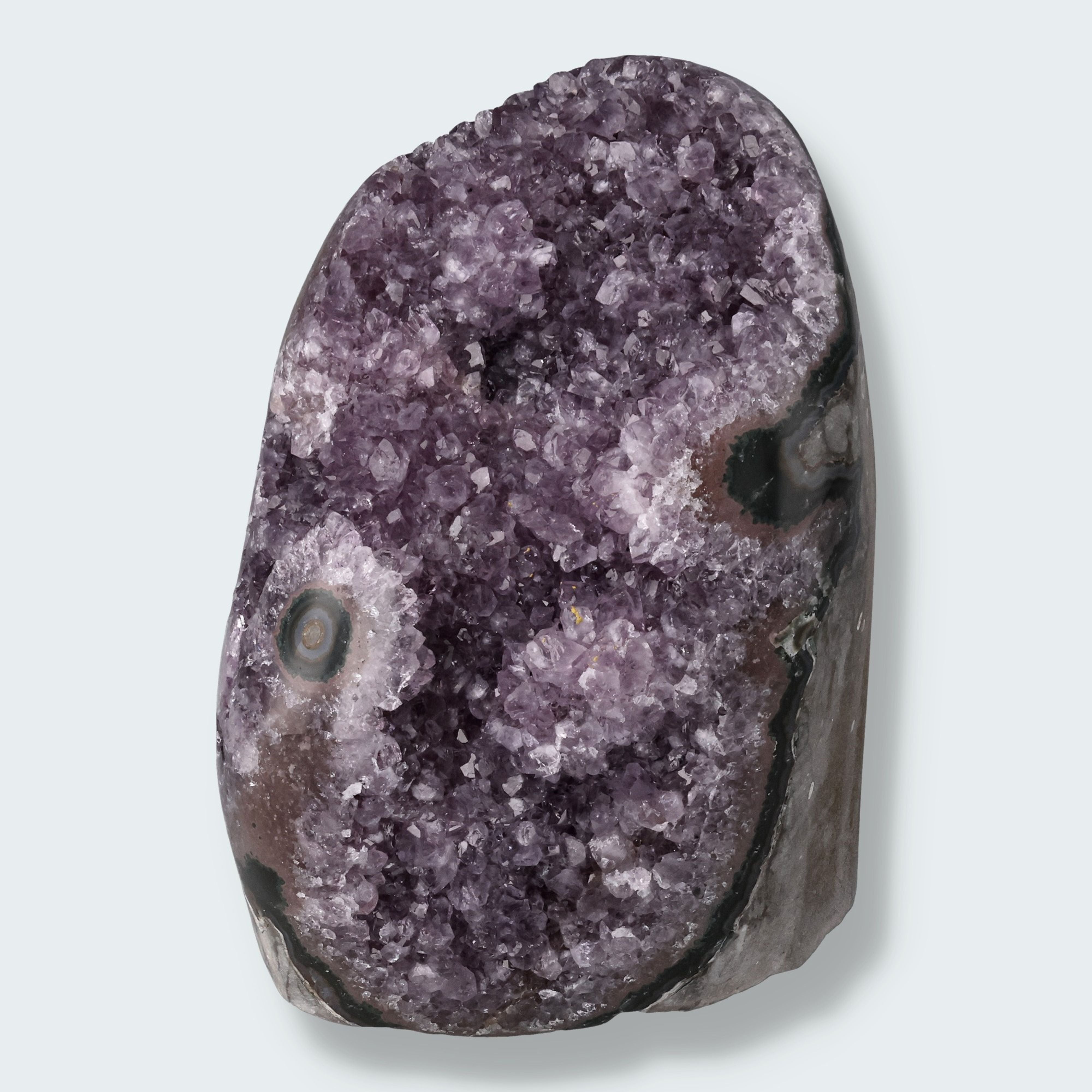 Achatisierte Amethyst Druse aus Uruguay (1155) – Ansicht 2