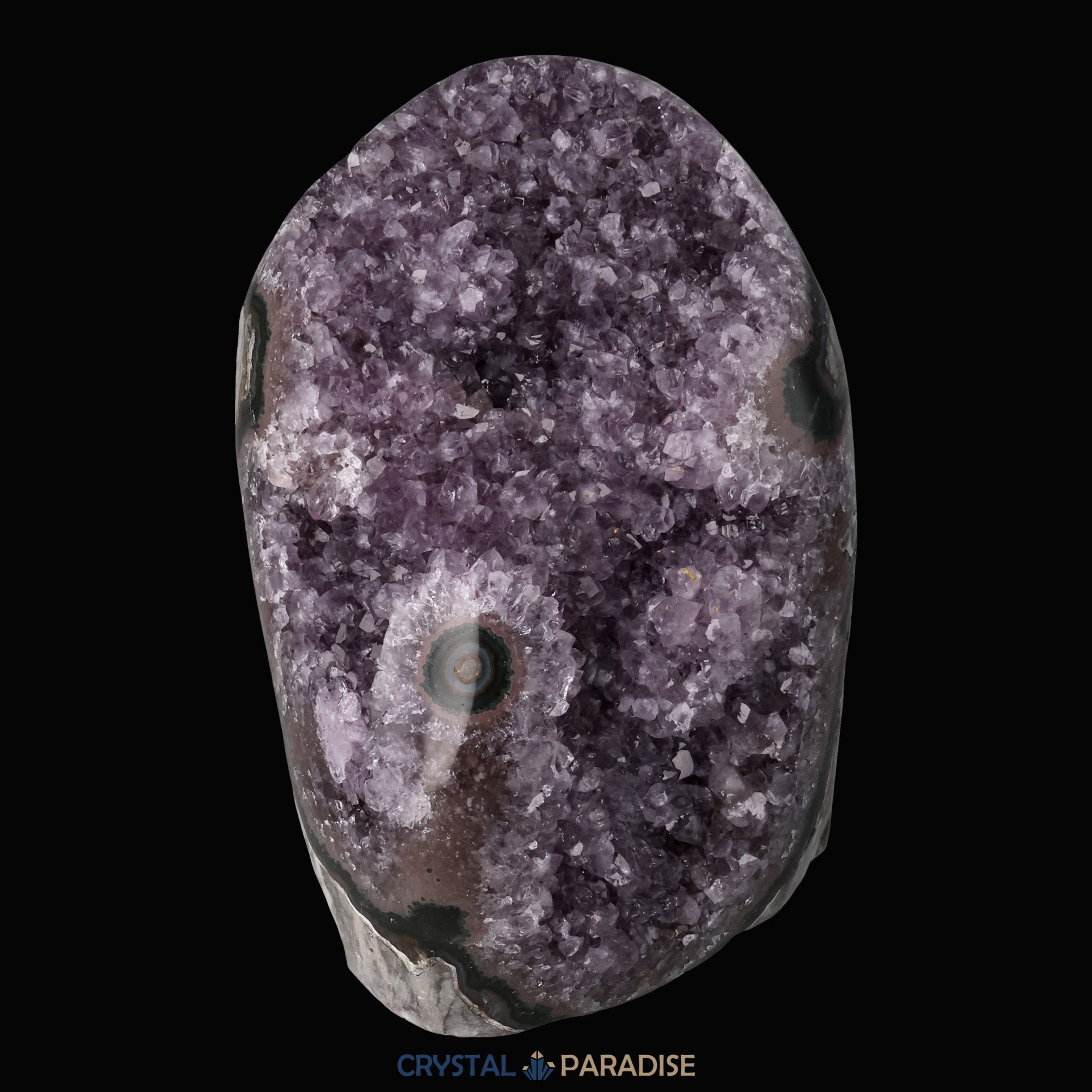 Achatisierte Amethyst Druse aus Uruguay (1155) – Ansicht 4