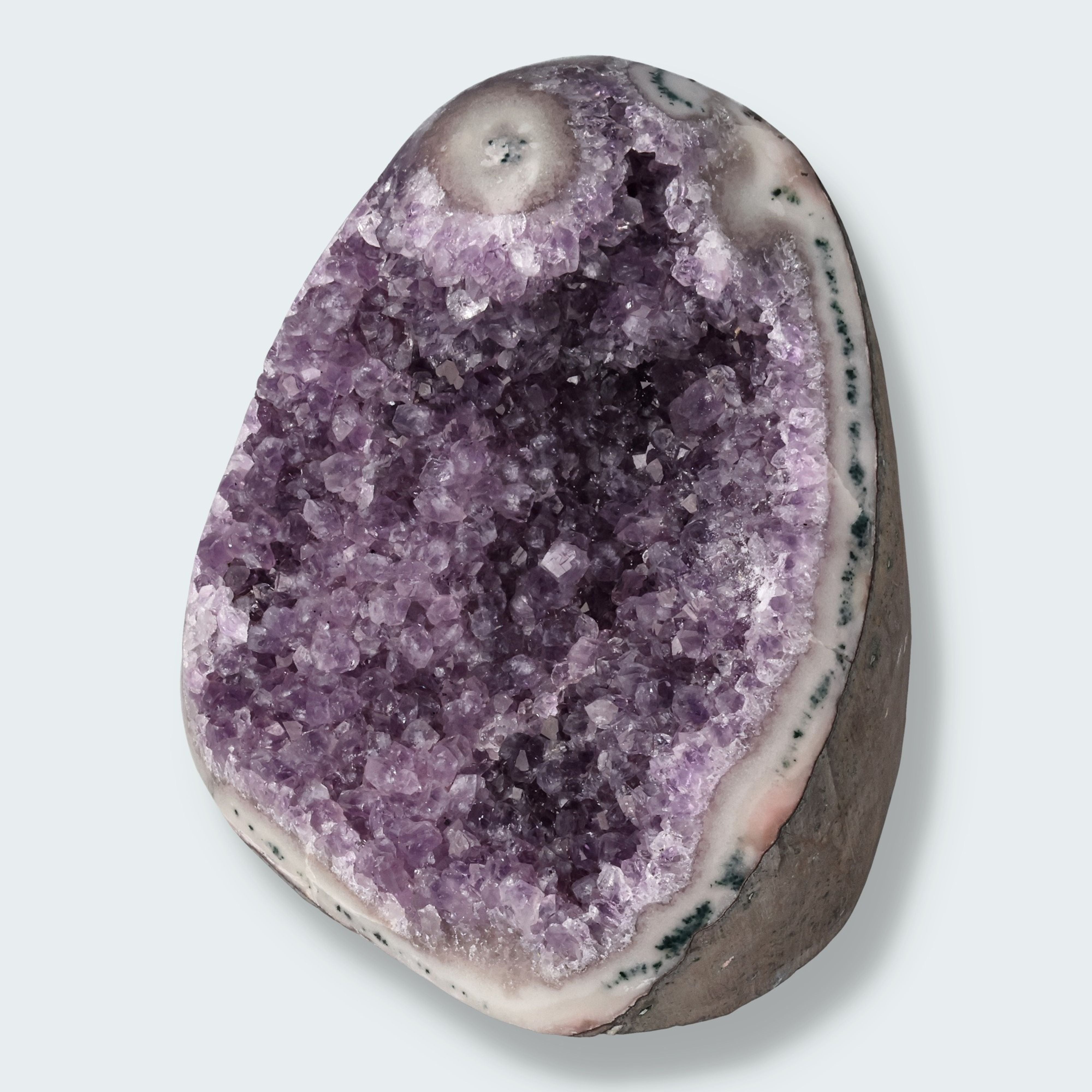 Achatisierte Amethyst Druse aus Uruguay (1230g) – Ansicht 2