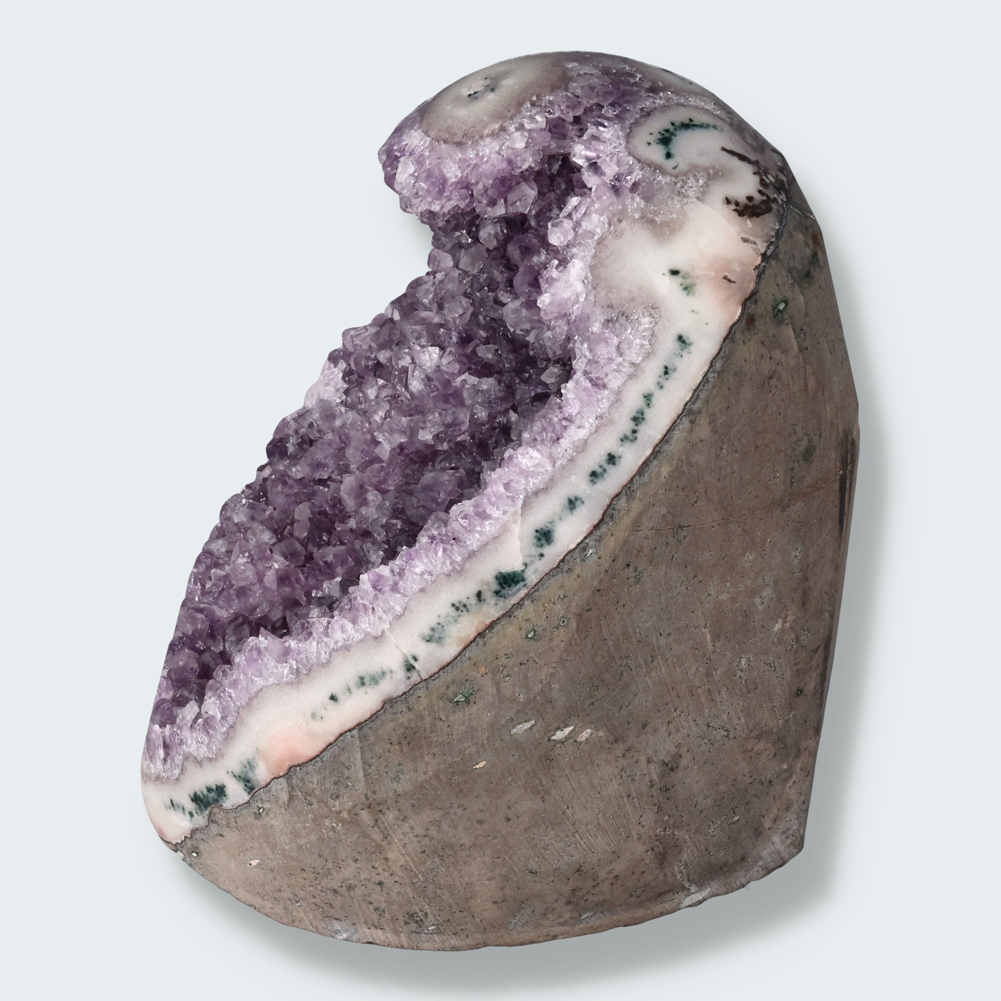 Achatisierte Amethyst Druse aus Uruguay (1230g) – Ansicht 3