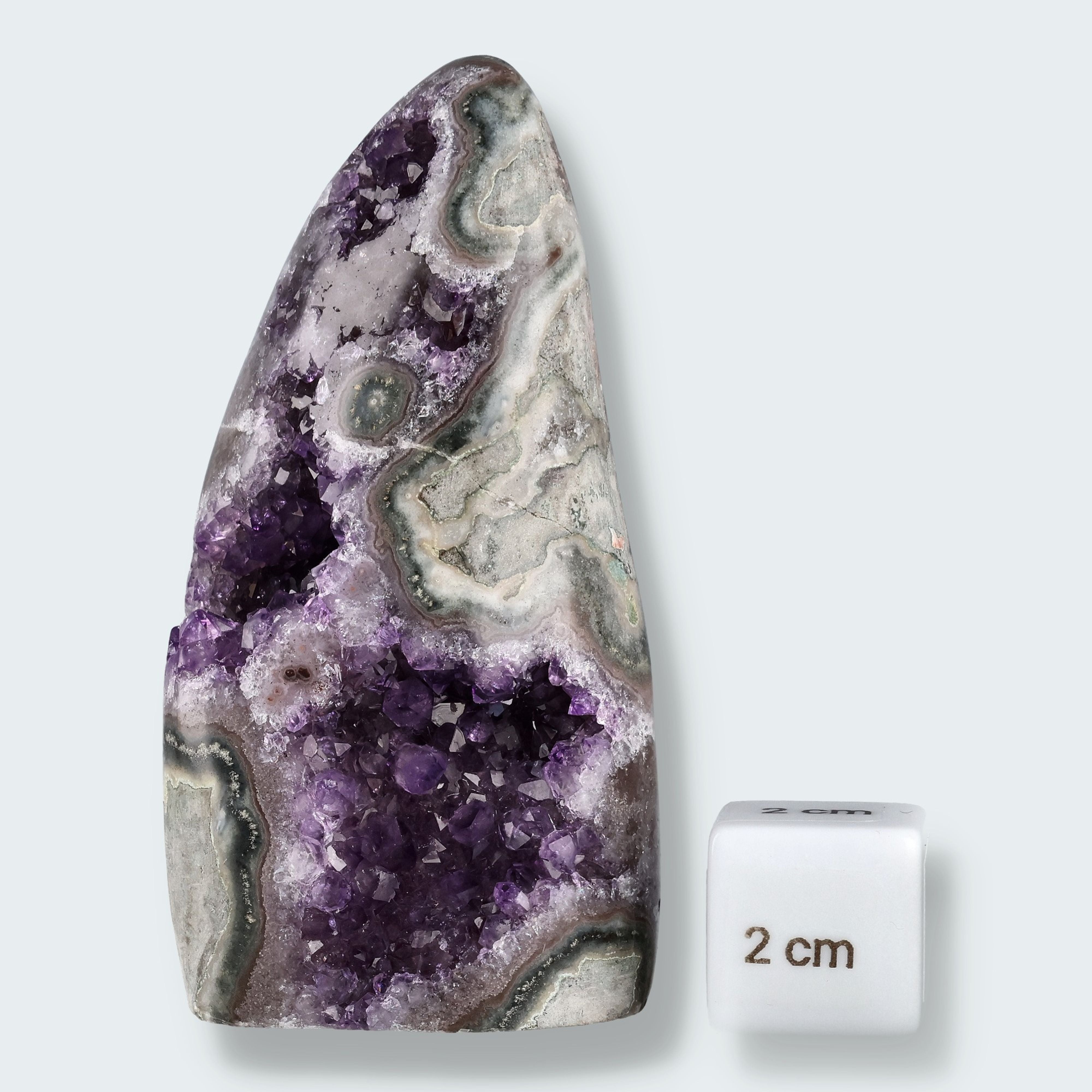 Achatisierte Amethyst Druse aus Uruguay (221g) – Ansicht 2