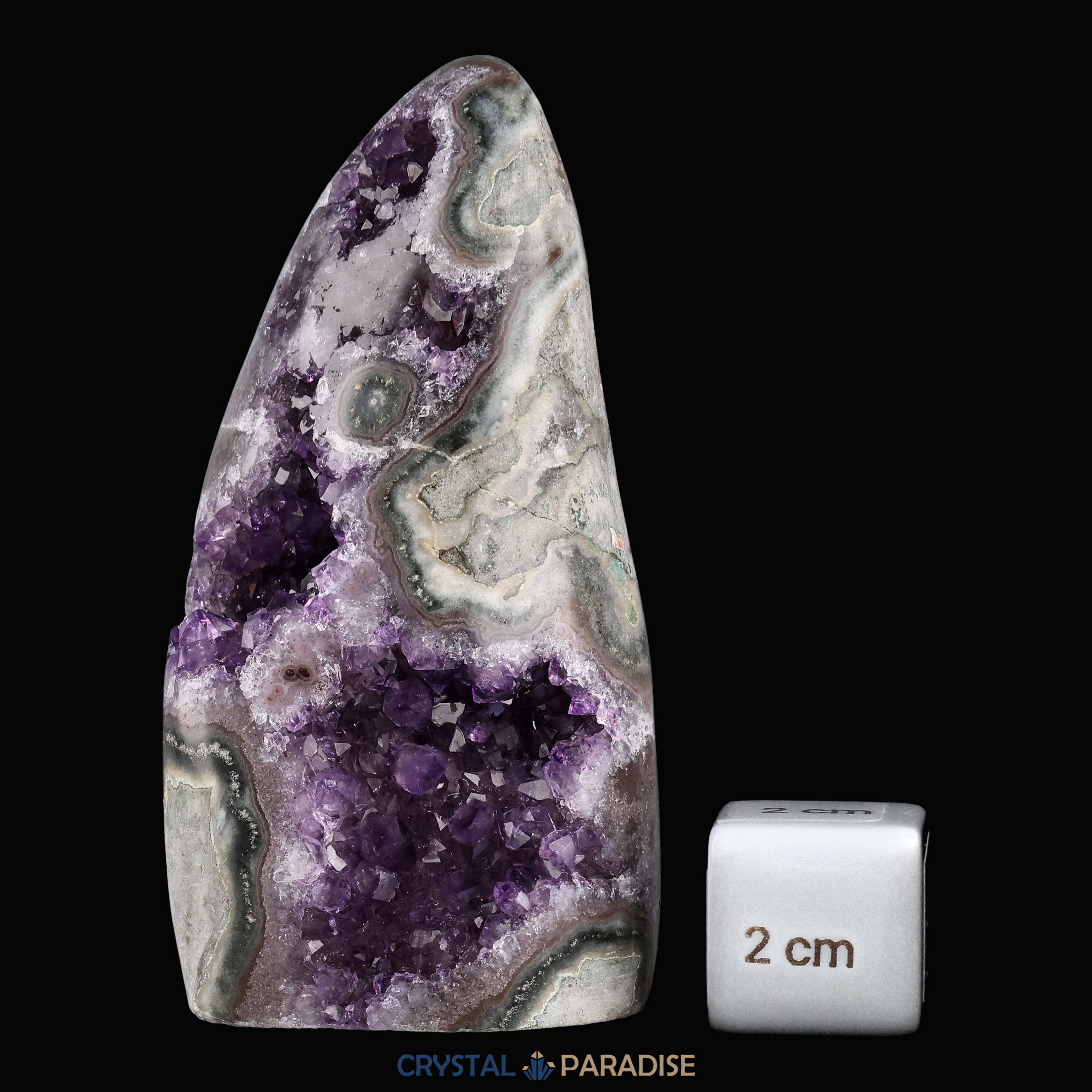 Achatisierte Amethyst Druse aus Uruguay (221g) – Ansicht 5