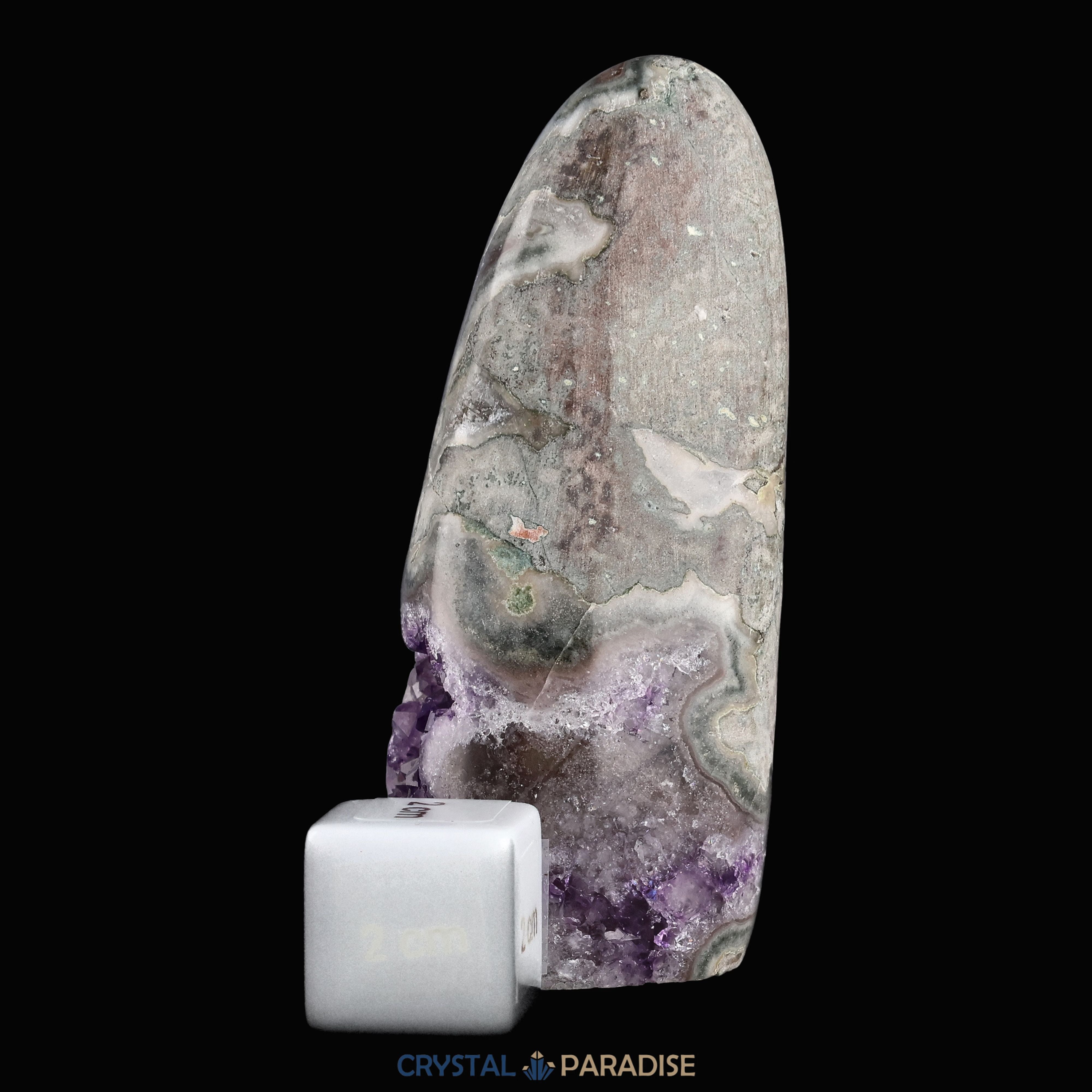 Achatisierte Amethyst Druse aus Uruguay (221g) – Ansicht 7