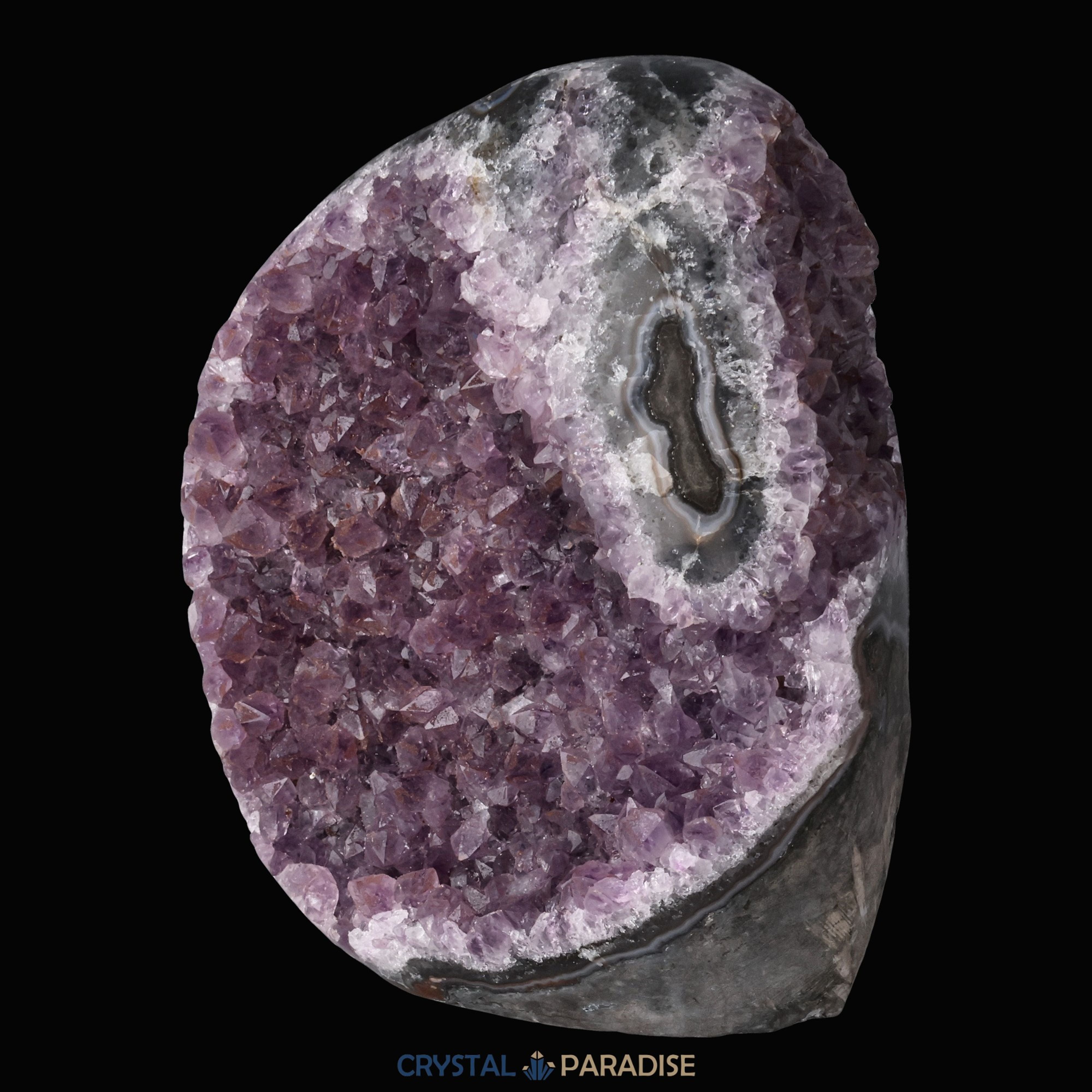 Achatisierte Amethyst Druse aus Uruguay (762g) – Ansicht 4