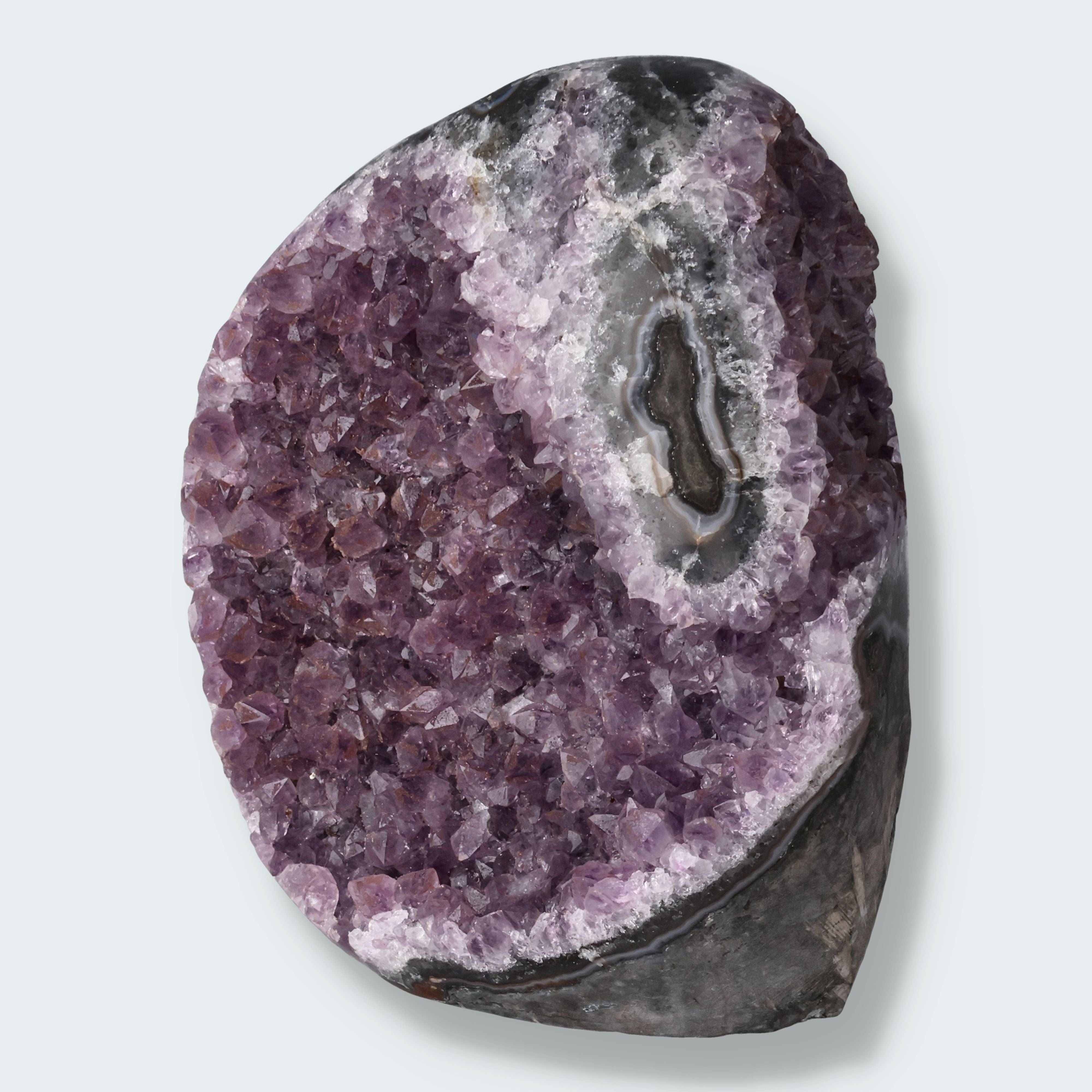 Achatisierte Amethyst Druse aus Uruguay (762g) – Ansicht 9