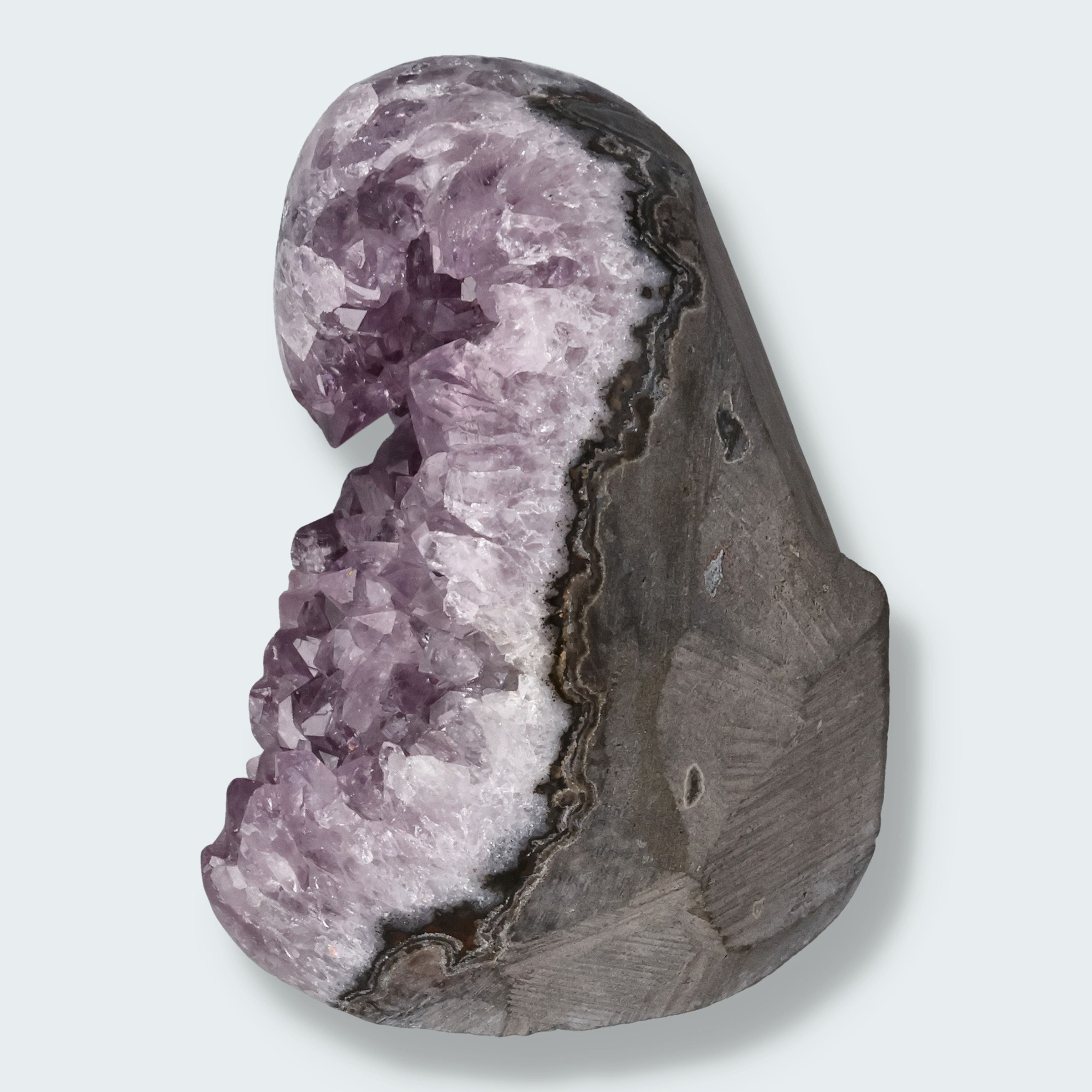 Achatisierter Amethyst Druse aus Uruguay (308g) – Ansicht 3