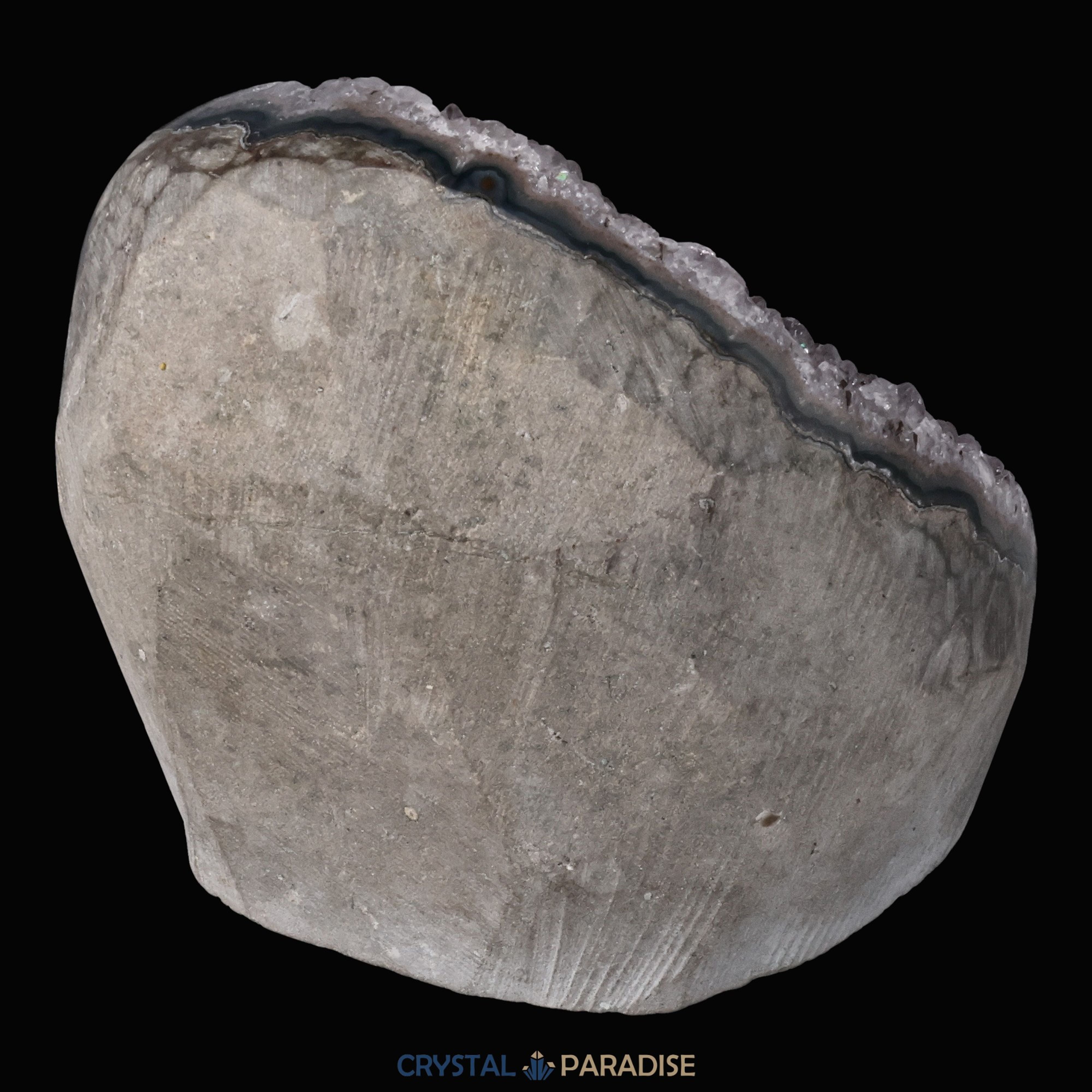 Achatisierter Amethyst Druse aus Uruguay (423g) – Ansicht 8