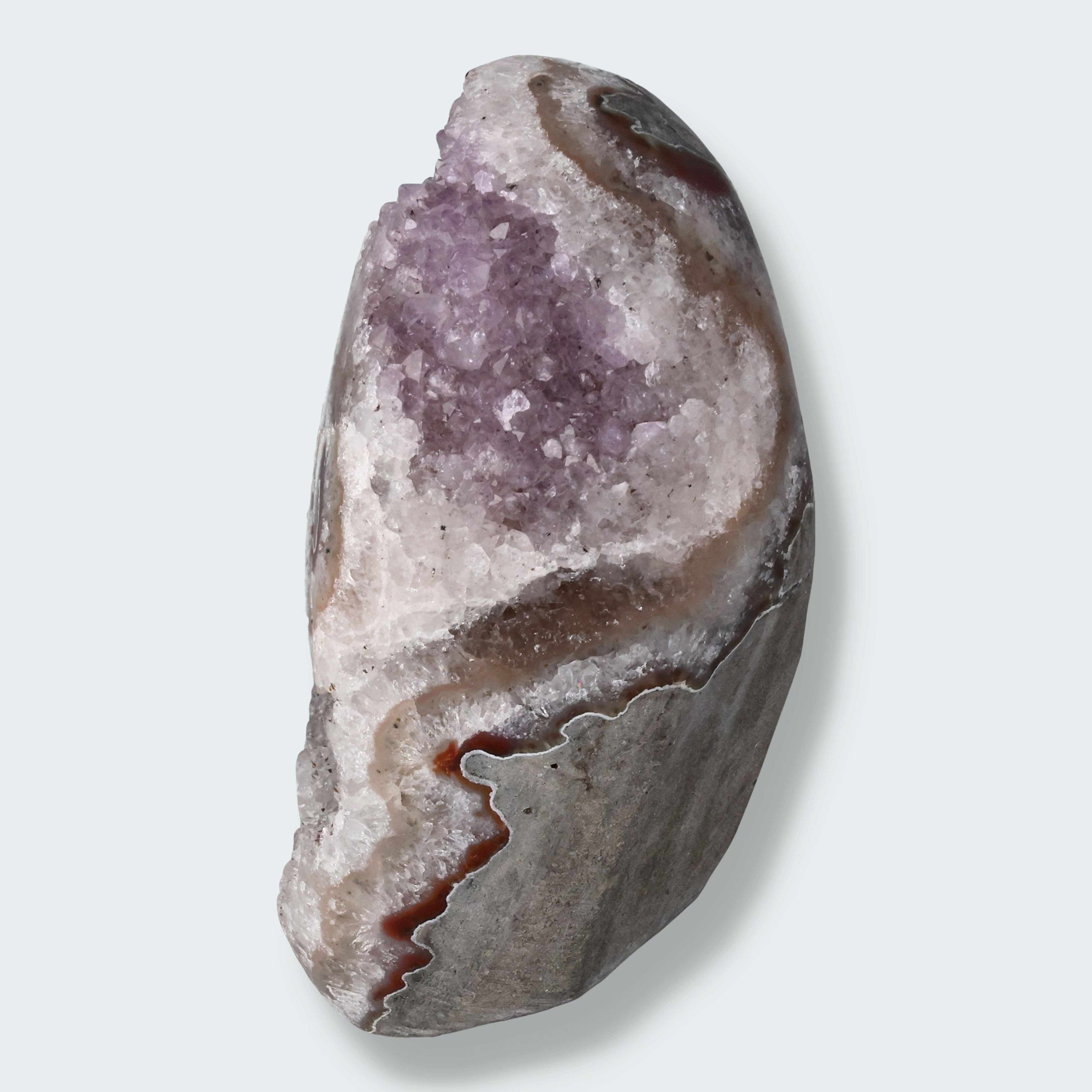 Achatisierter Amethyst Druse aus Uruguay (435g) – Ansicht 3