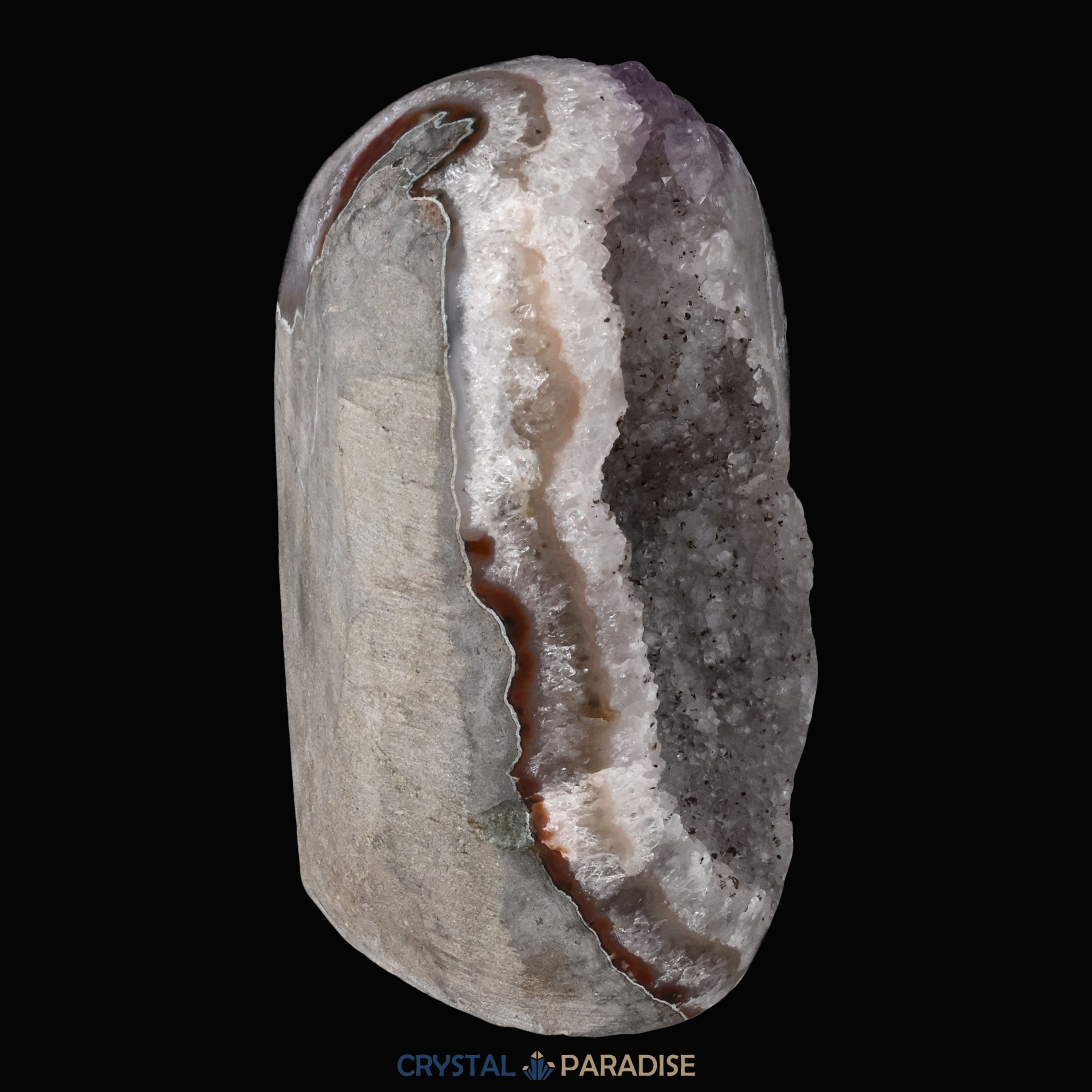 Achatisierter Amethyst Druse aus Uruguay (435g) – Ansicht 9