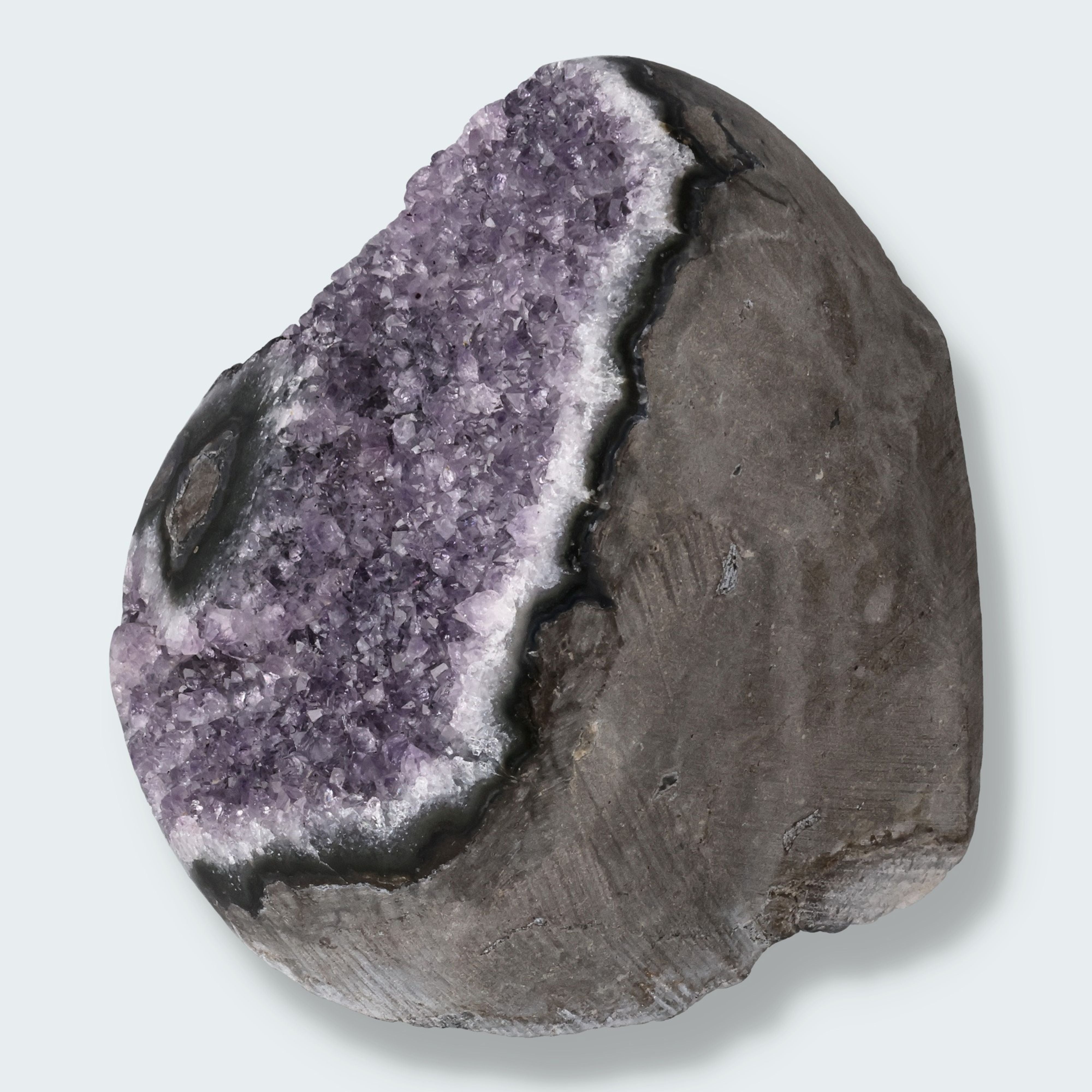 Achatisierter Amethyst Druse aus Uruguay (721g) – Ansicht 3