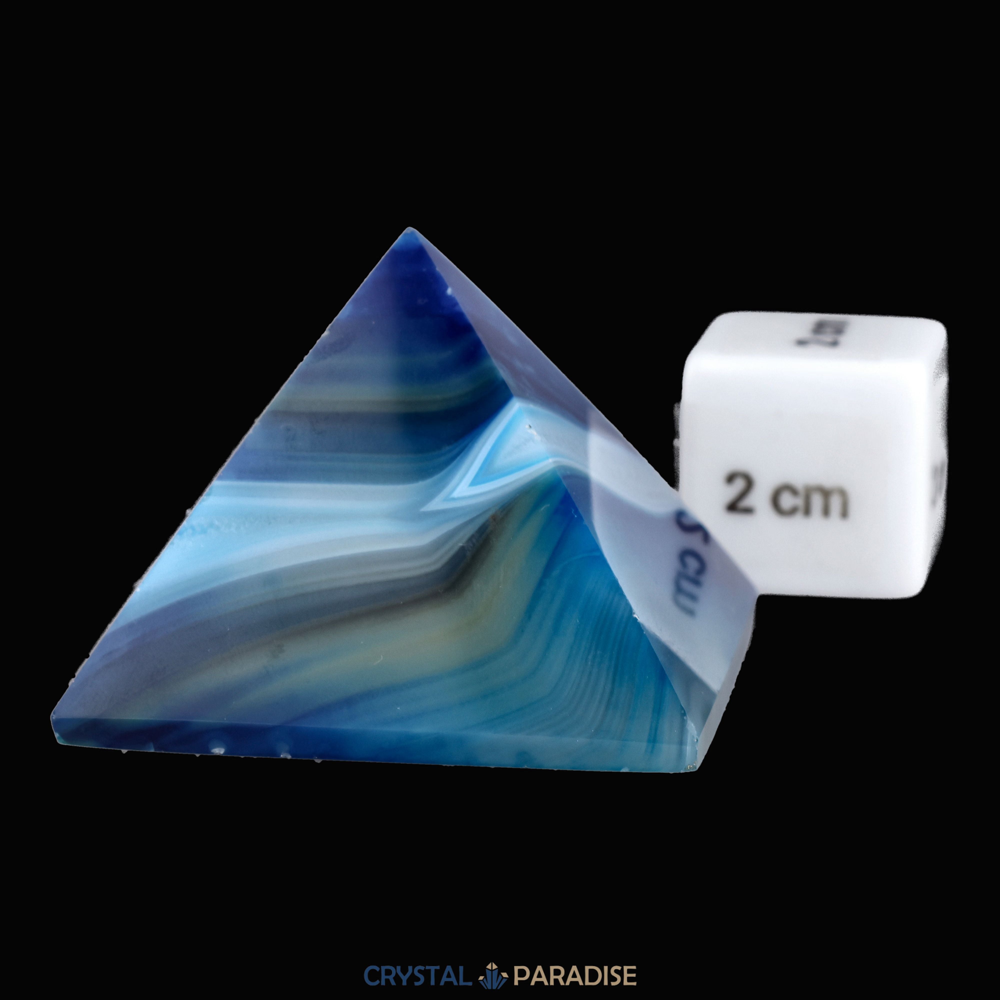 Achatpyramide blau-weiss (3,5 cm) aus Brasilien – Ansicht 10