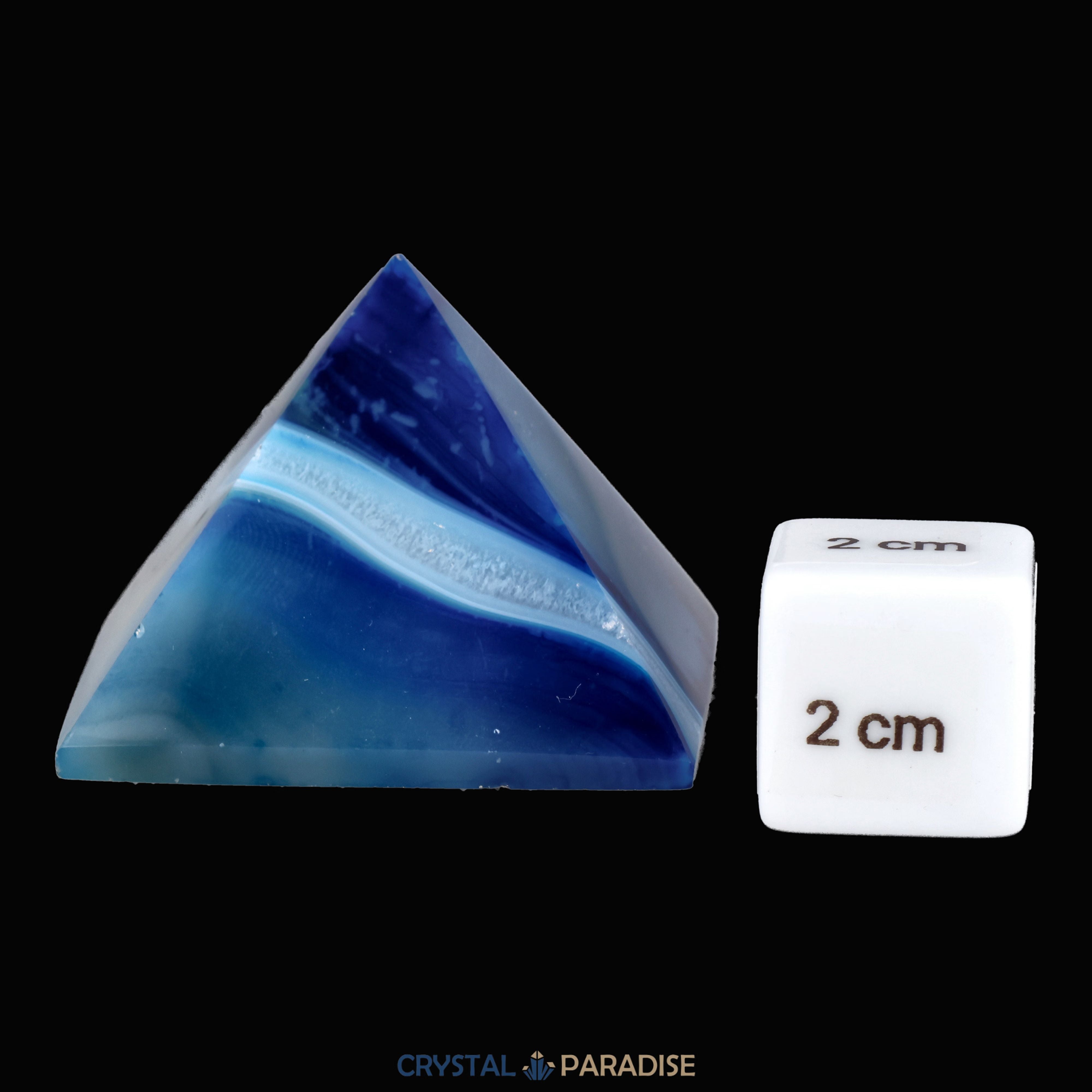 Achatpyramide blau-weiss (3,5 cm) aus Brasilien – Ansicht 5
