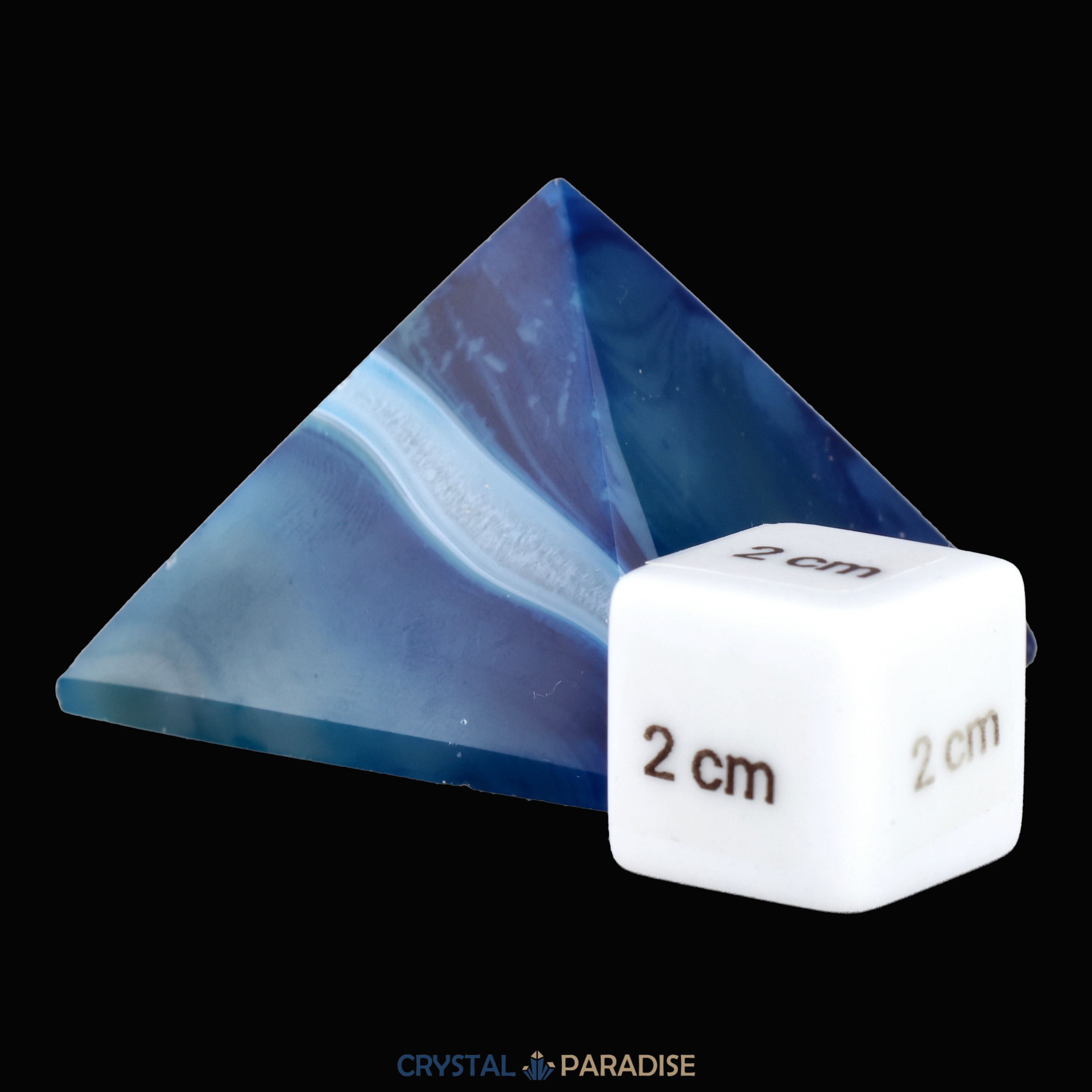 Achatpyramide blau-weiss (3,5 cm) aus Brasilien – Ansicht 6