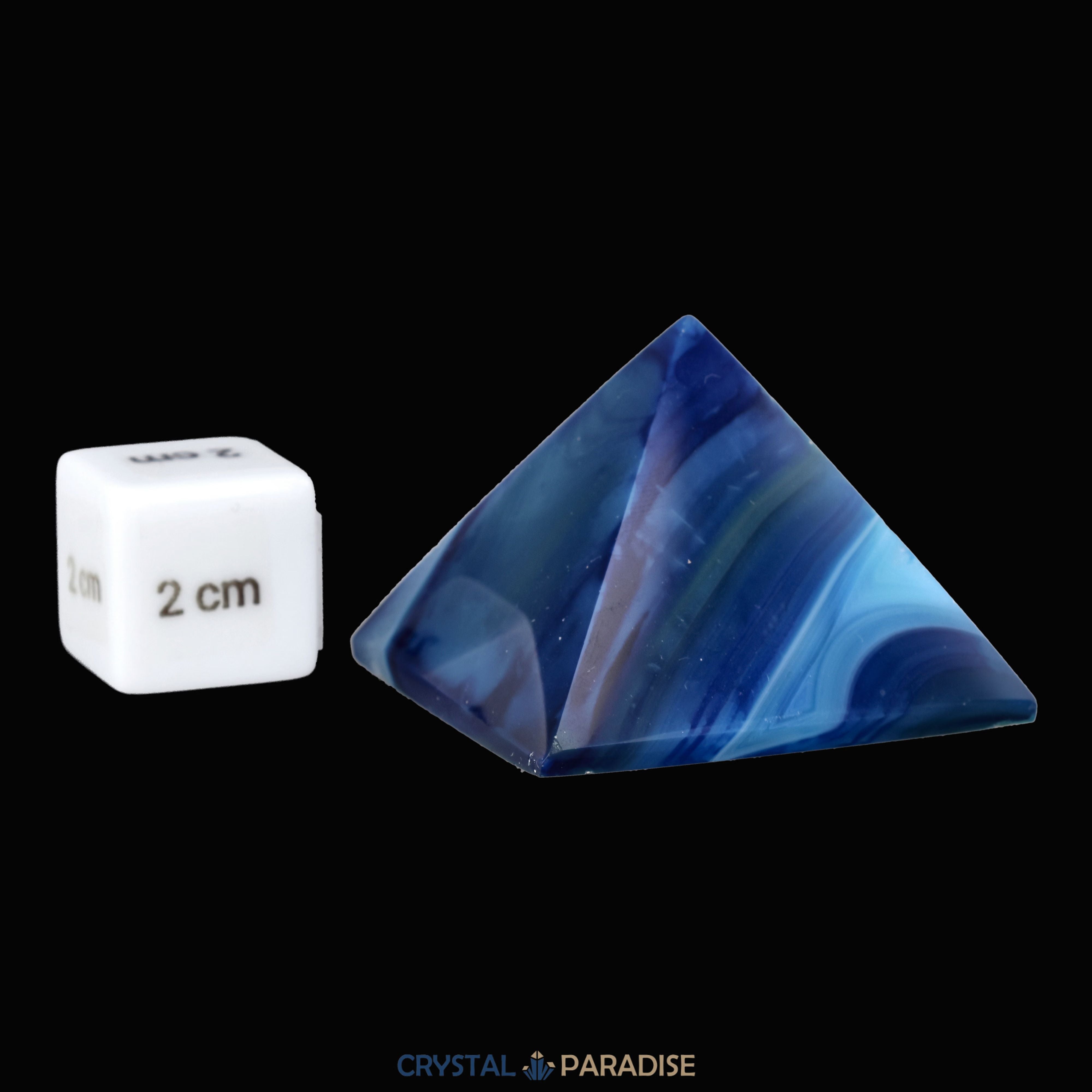 Achatpyramide blau-weiss (3,5 cm) aus Brasilien – Ansicht 8