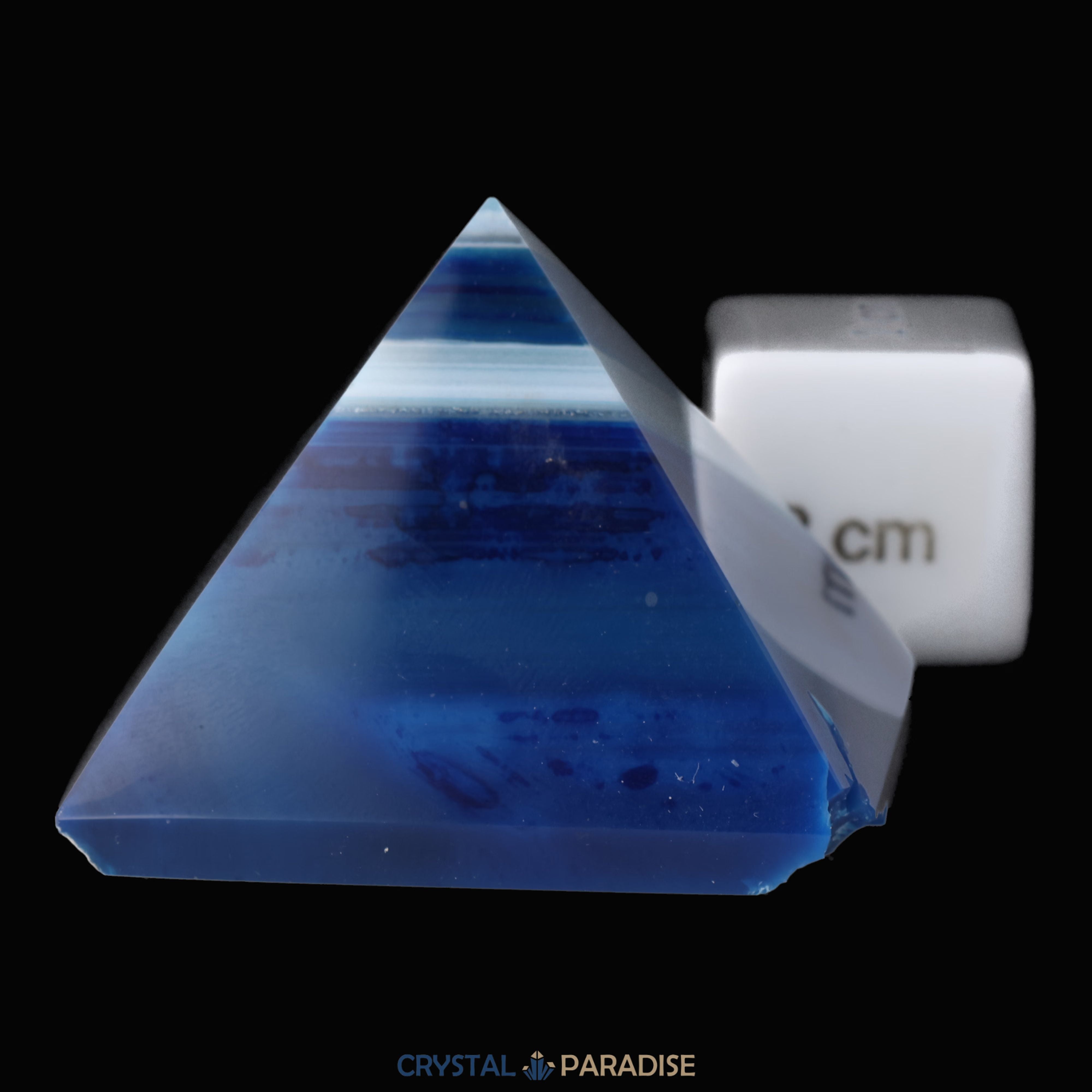 Achatpyramide blau-weiss (3,5 cm) aus Brasilien (B-Ware) – Ansicht 10