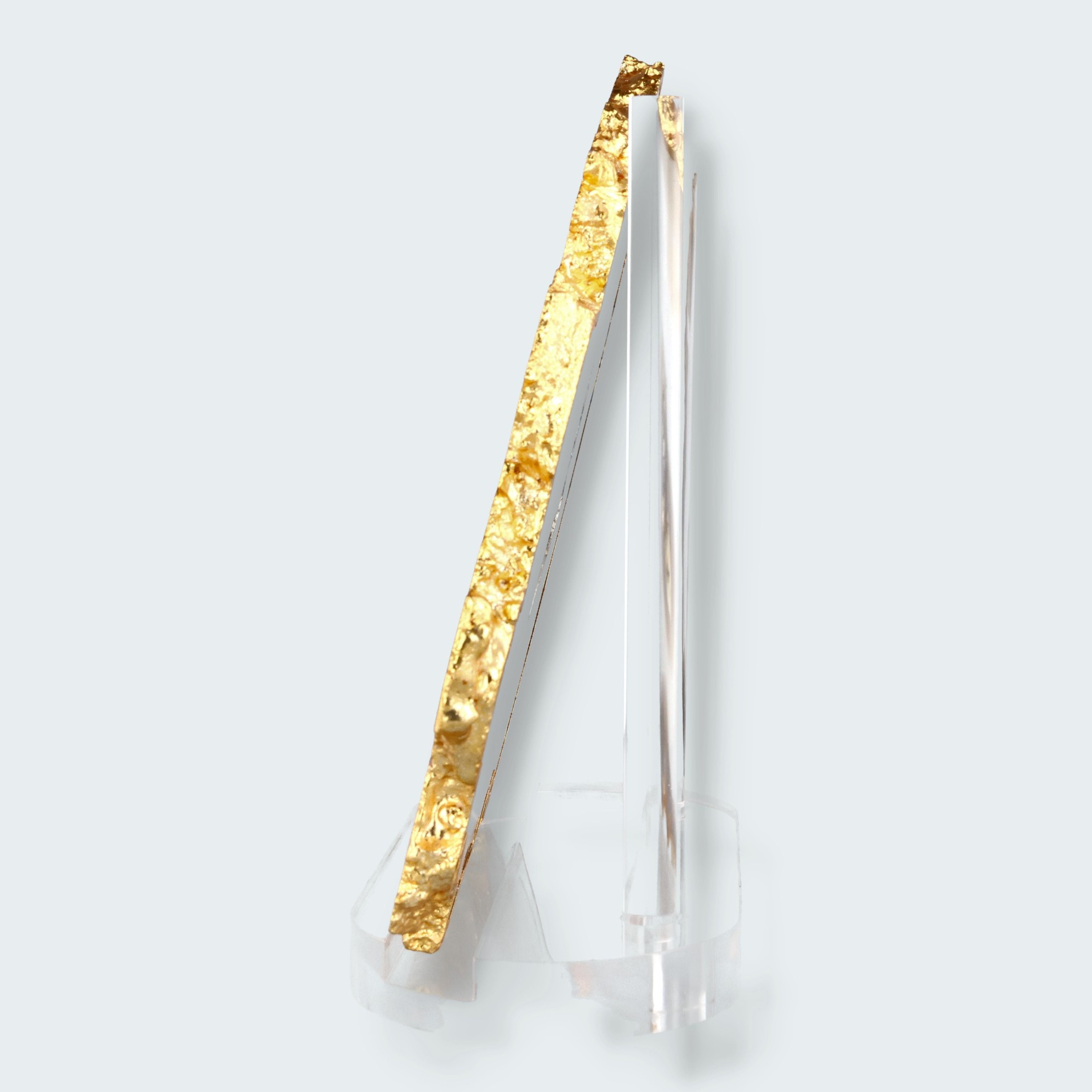 Achatscheibe grau-weiss mit Goldrand - ca. 26 cm – Ansicht 3