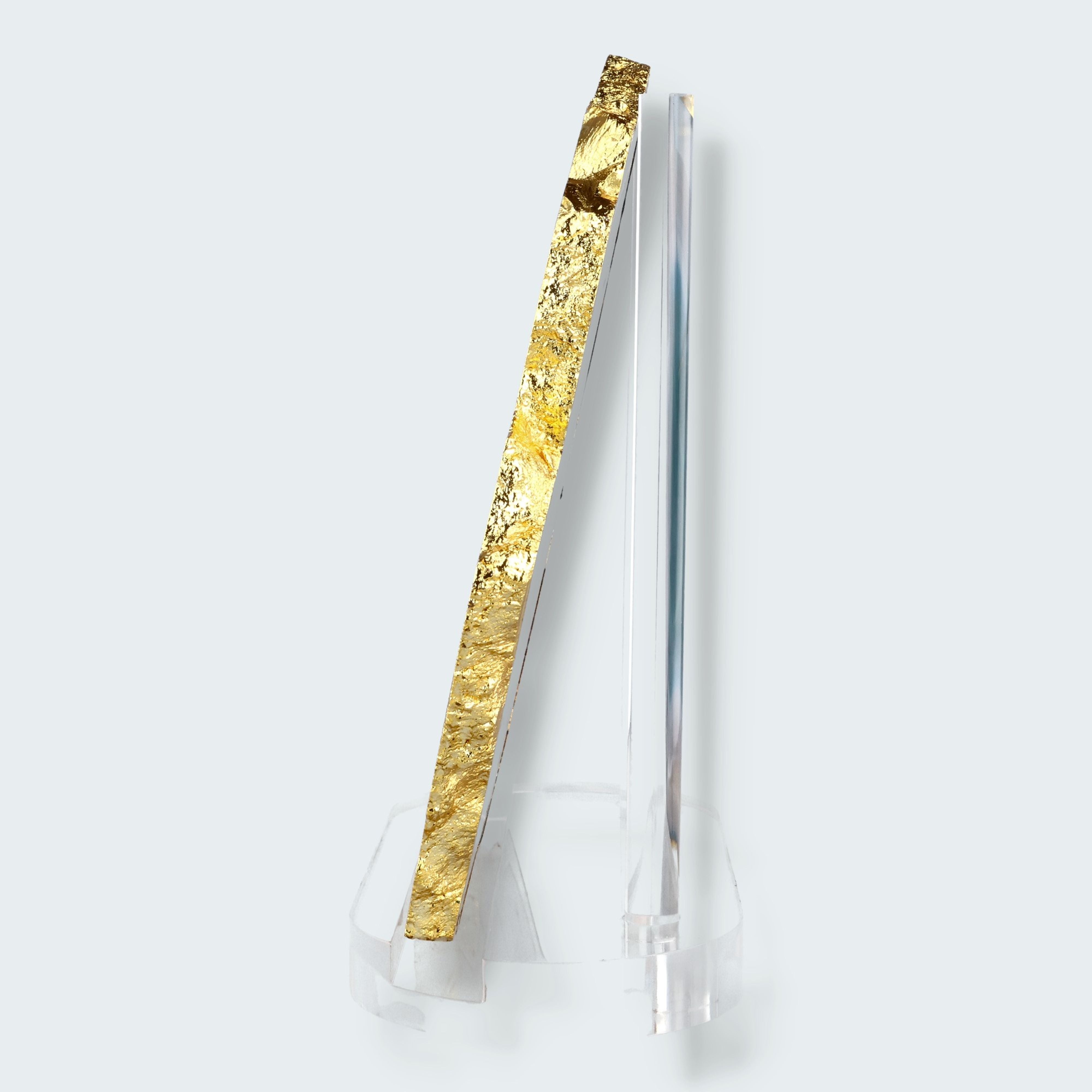 Achatscheibe grün weiss mit Goldrand - ca. 28 cm – Ansicht 3