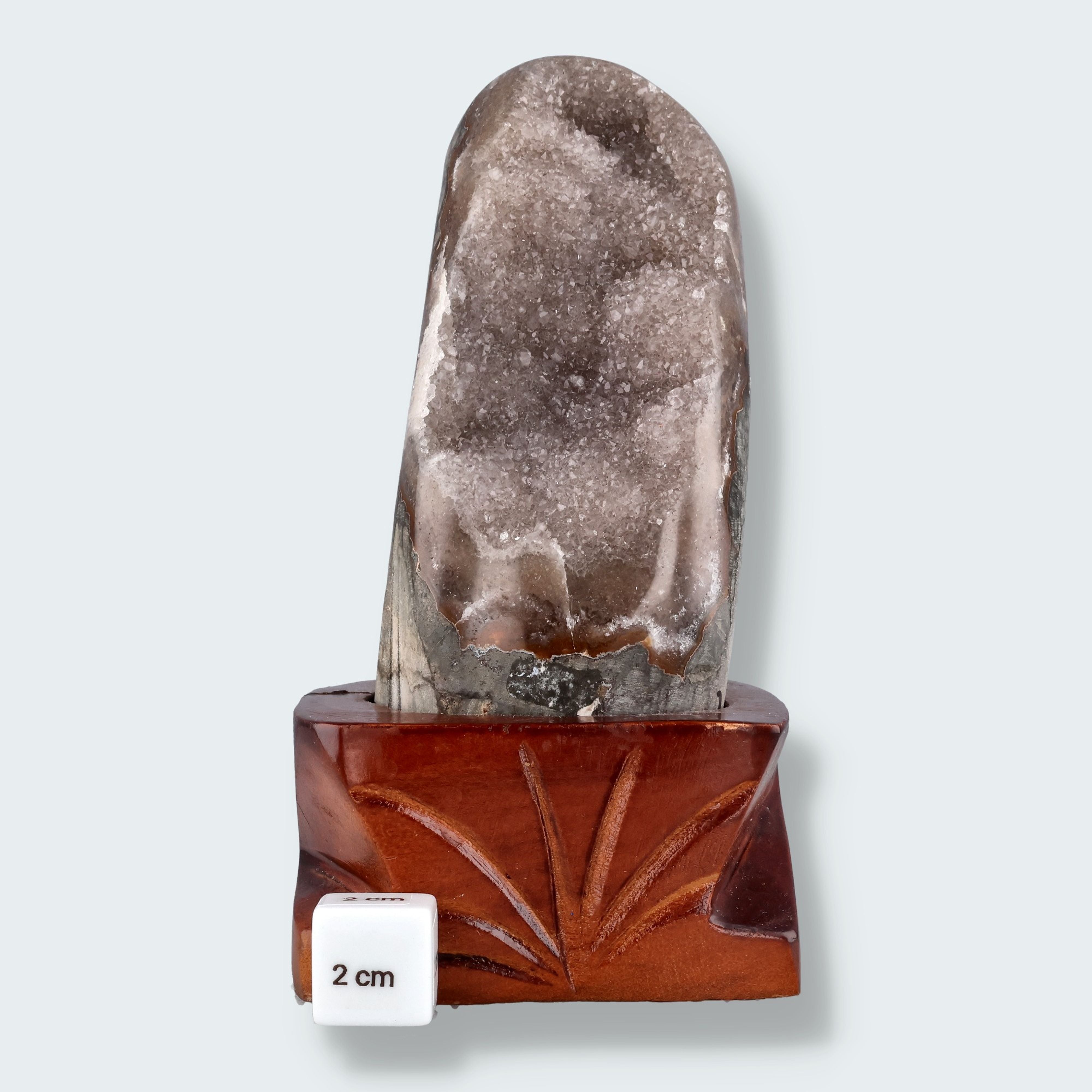 Amethyst Druse auf Holzständer (1140g) – Ansicht 2