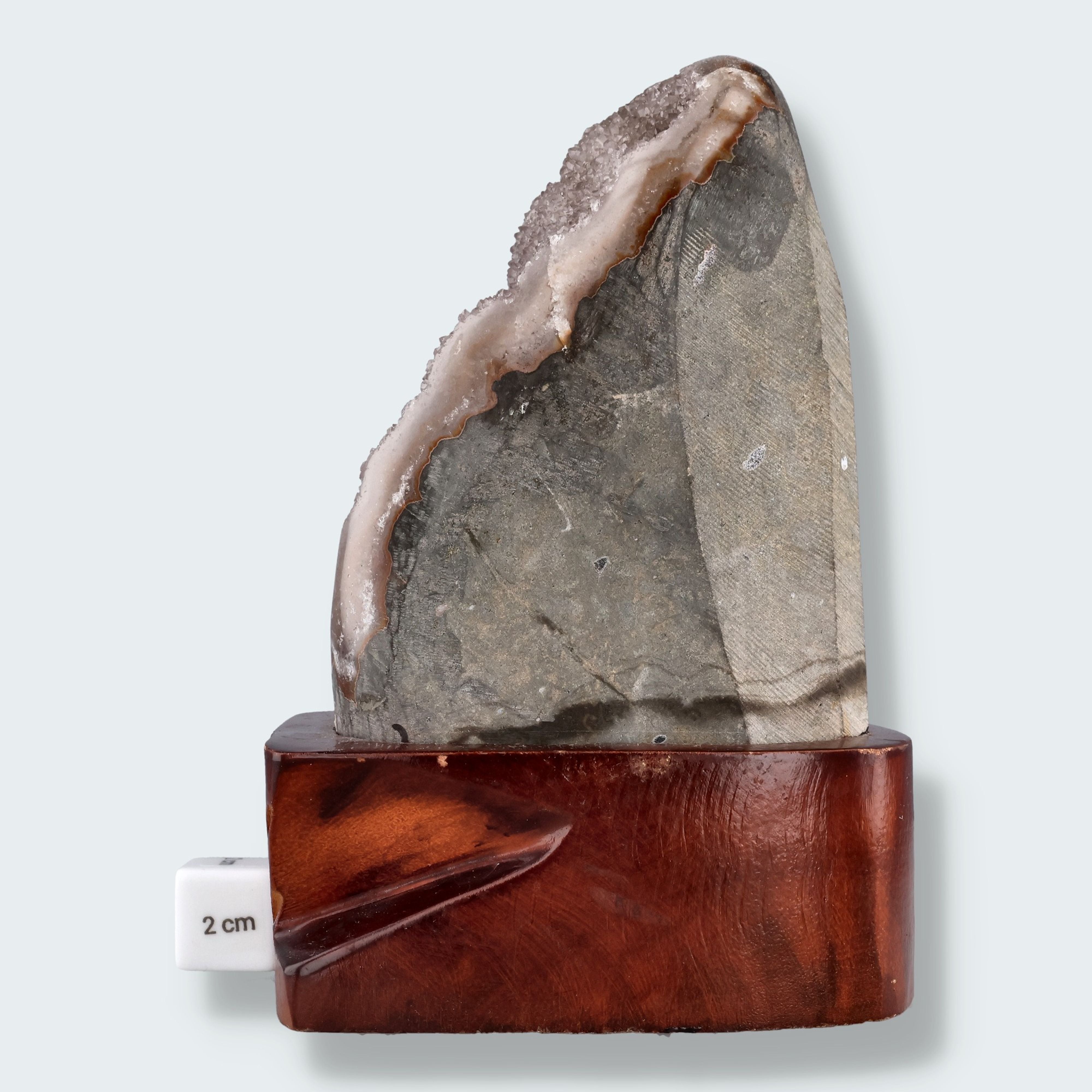 Amethyst Druse auf Holzständer (1140g) – Ansicht 4