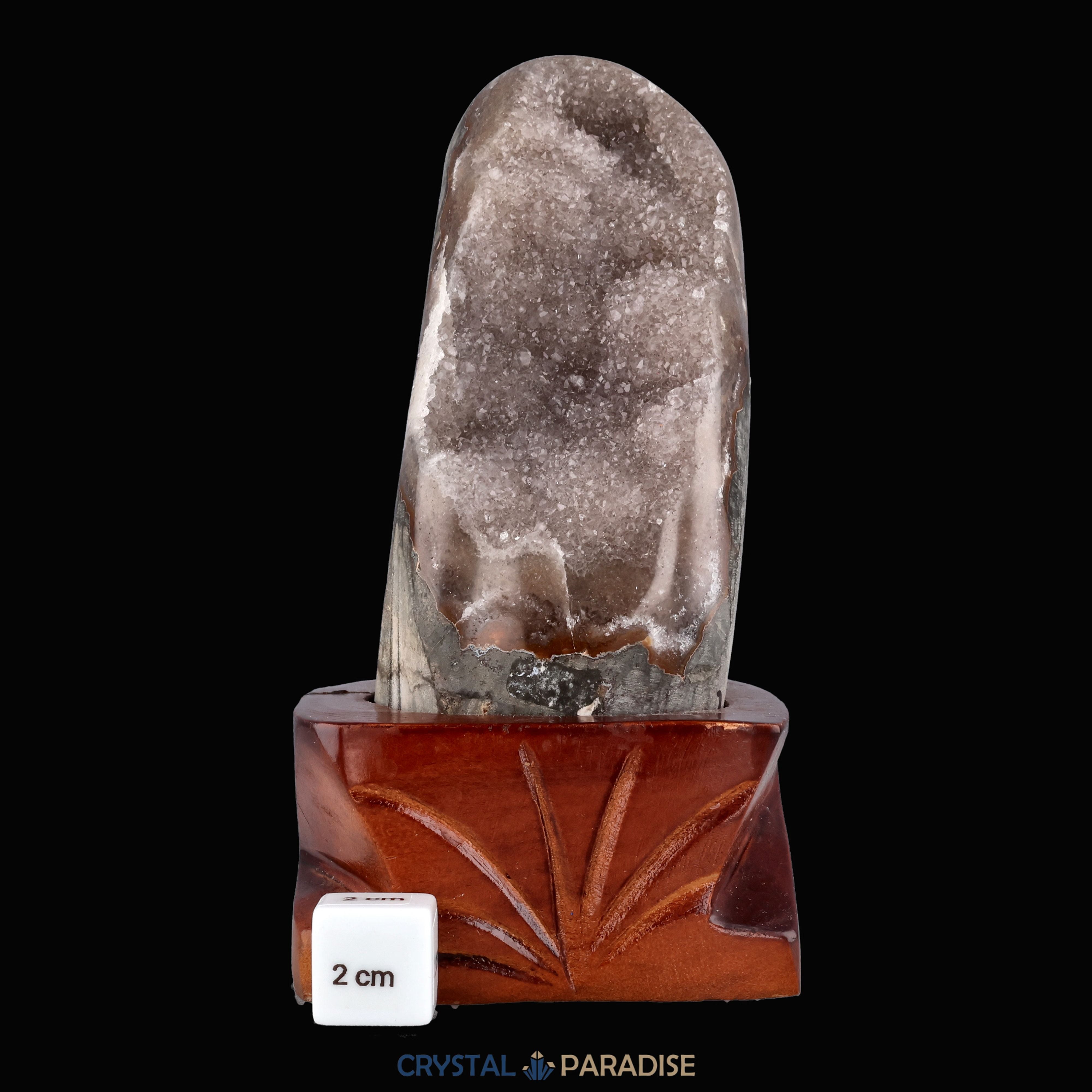 Amethyst Druse auf Holzständer (1140g) – Ansicht 5