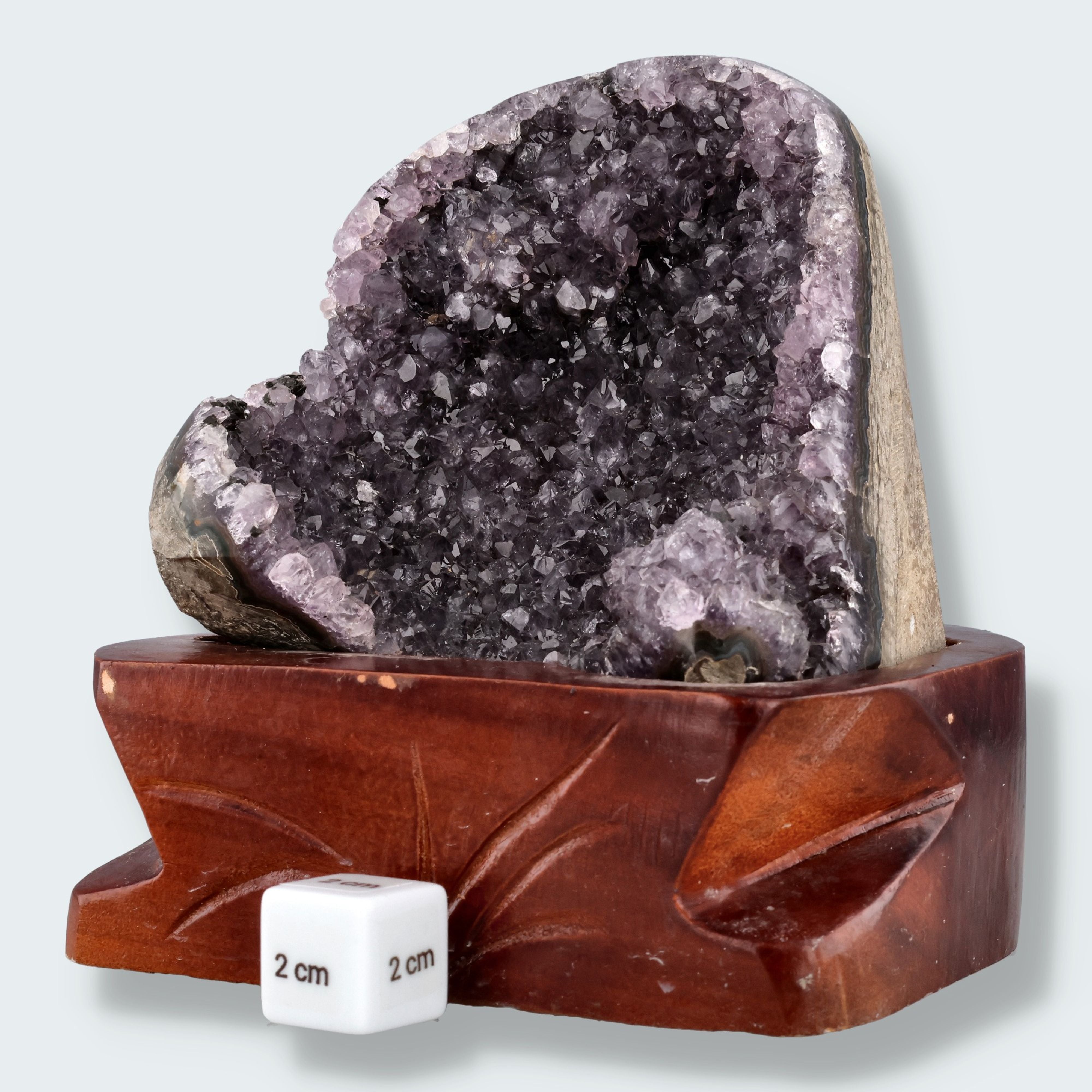 Amethyst Druse auf Holzständer (1292g) – Ansicht 3