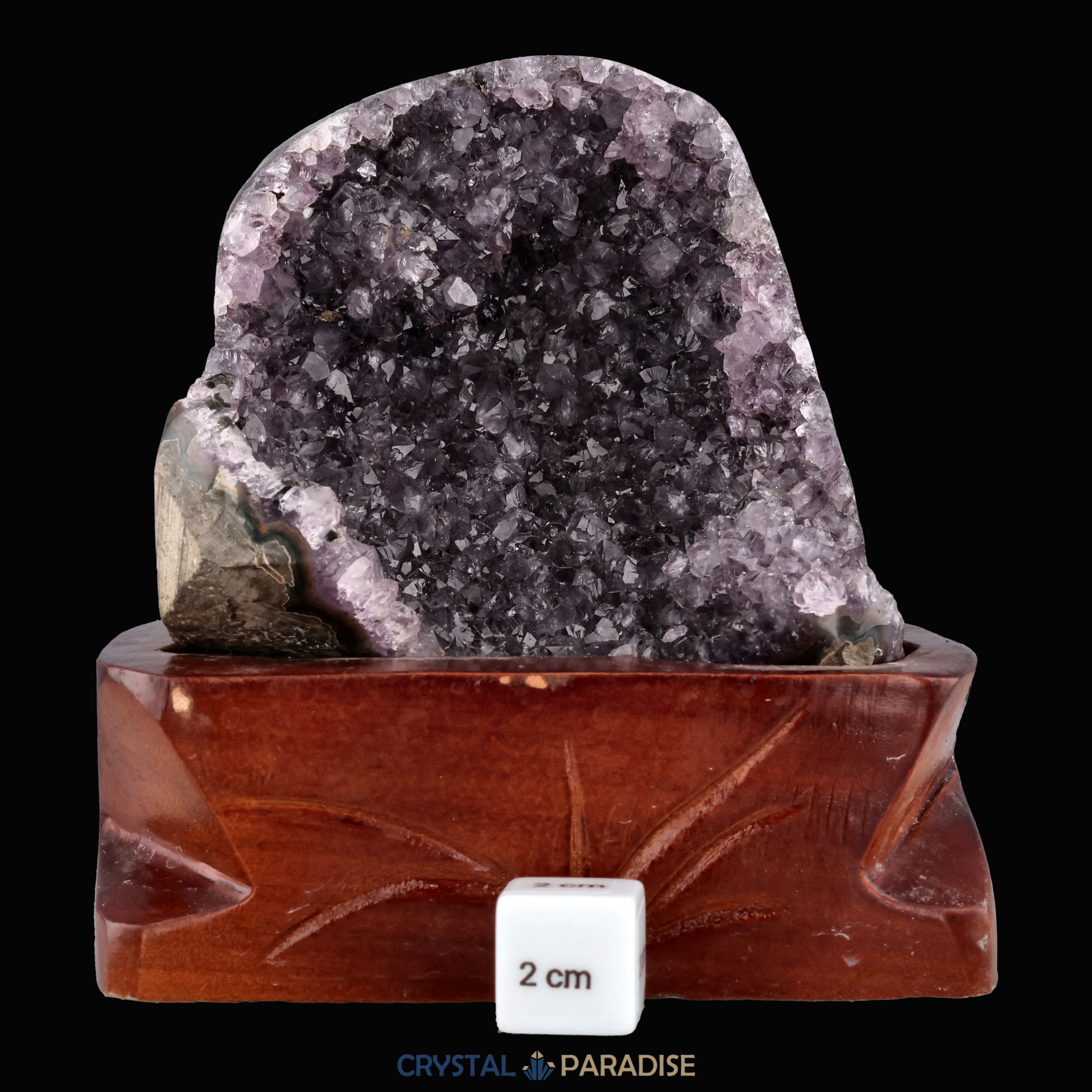 Amethyst Druse auf Holzständer (1292g) – Ansicht 5