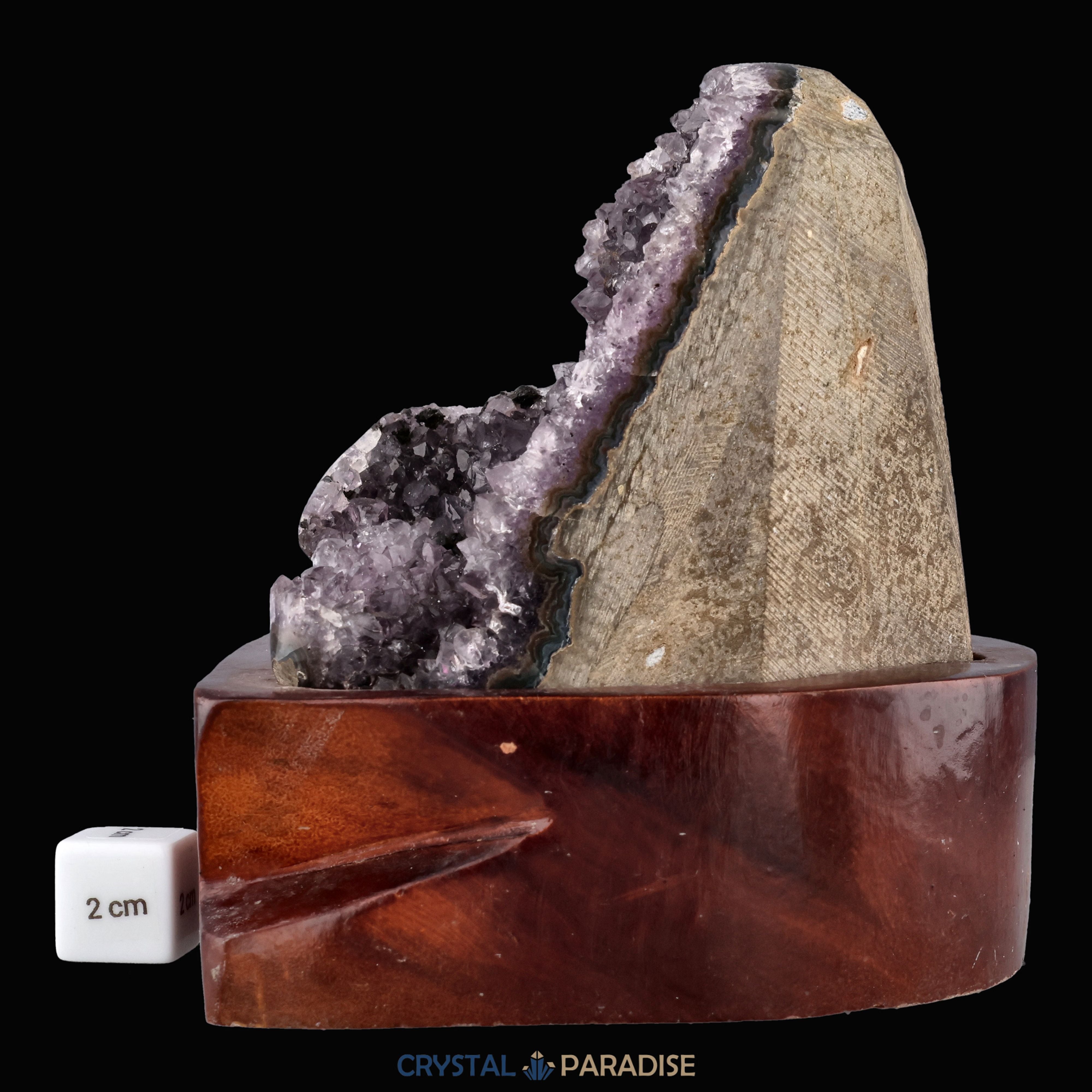 Amethyst Druse auf Holzständer (1292g) – Ansicht 7