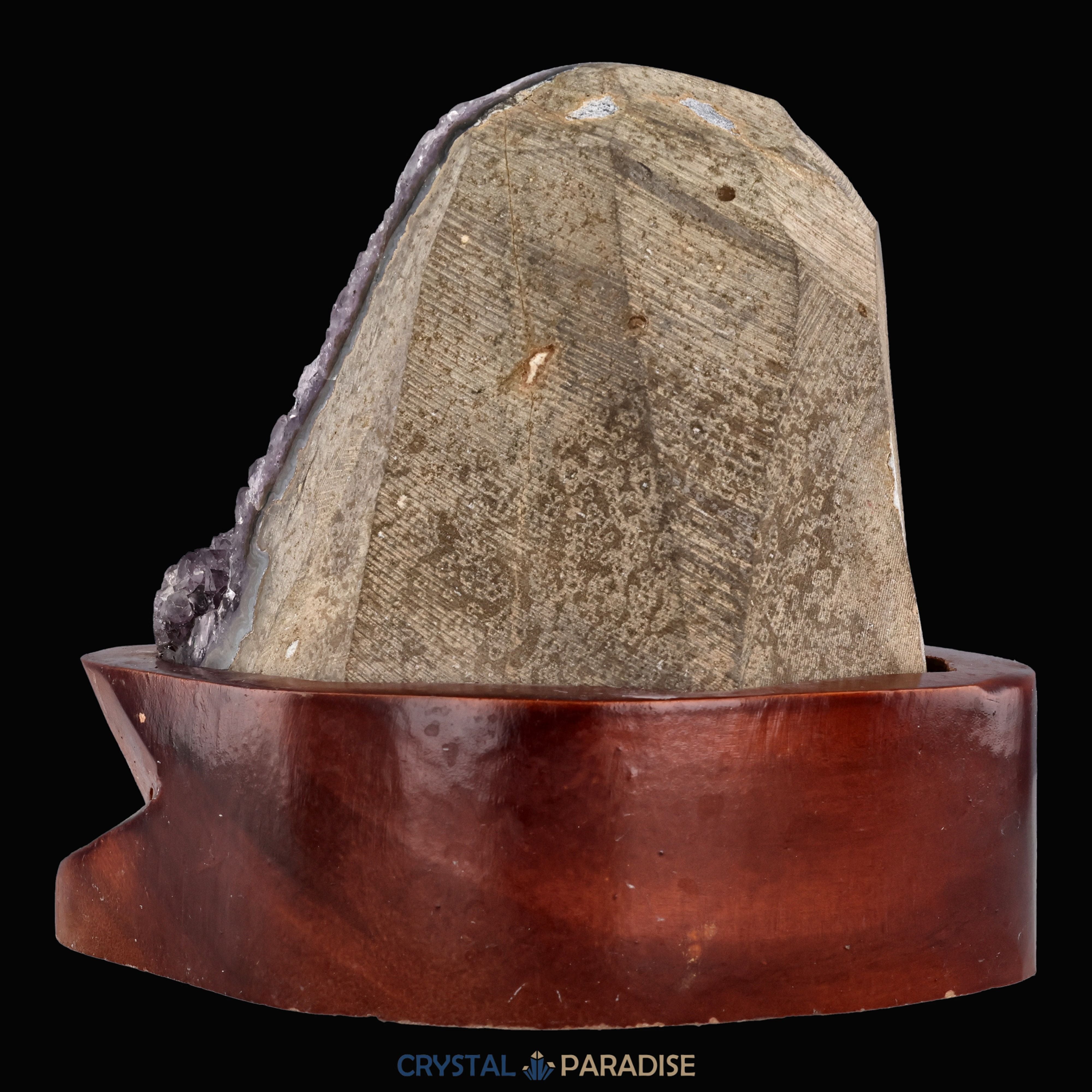 Amethyst Druse auf Holzständer (1292g) – Ansicht 8