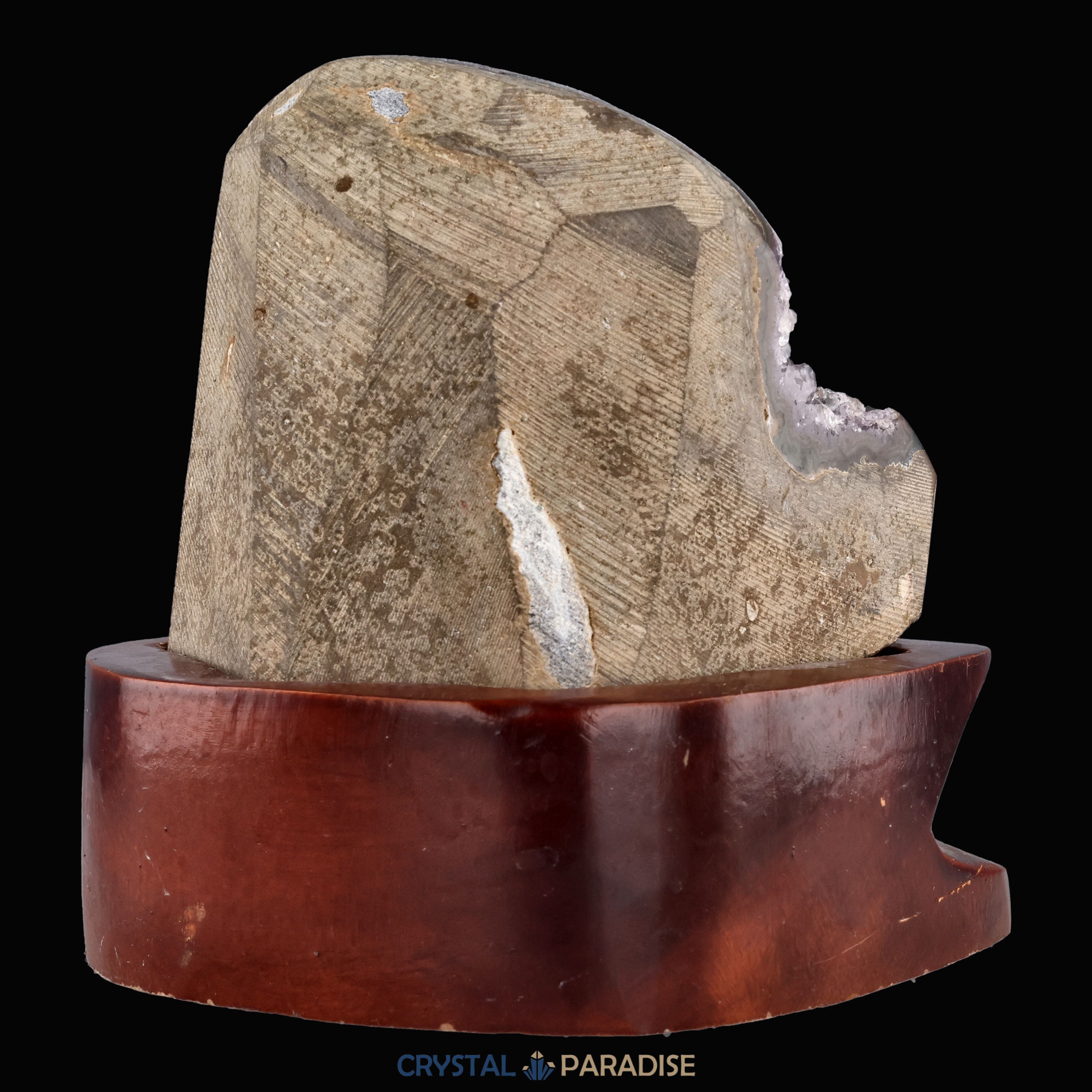 Amethyst Druse auf Holzständer (1292g) – Ansicht 9