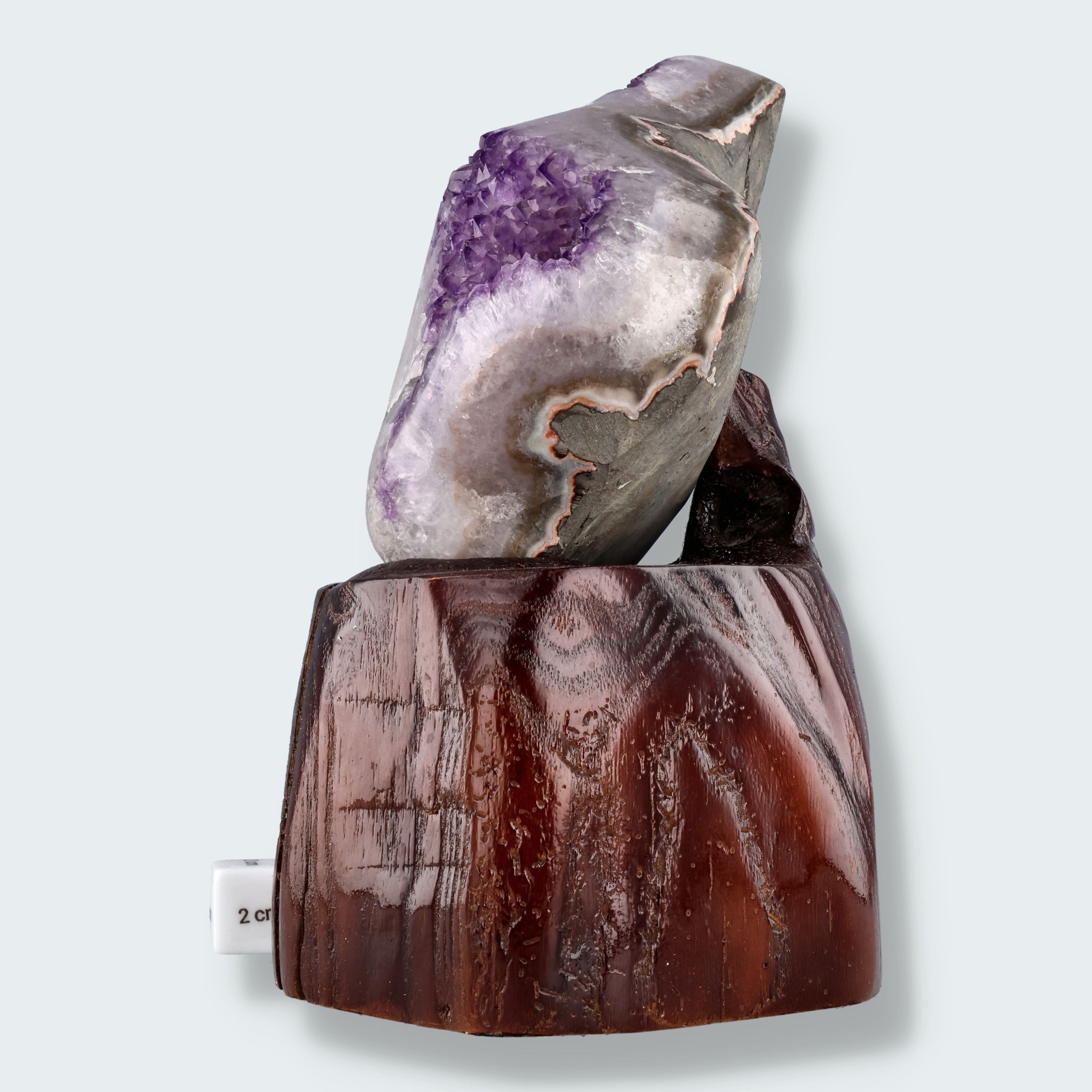 Amethyst Druse auf Holzständer (1778g) – Ansicht 4