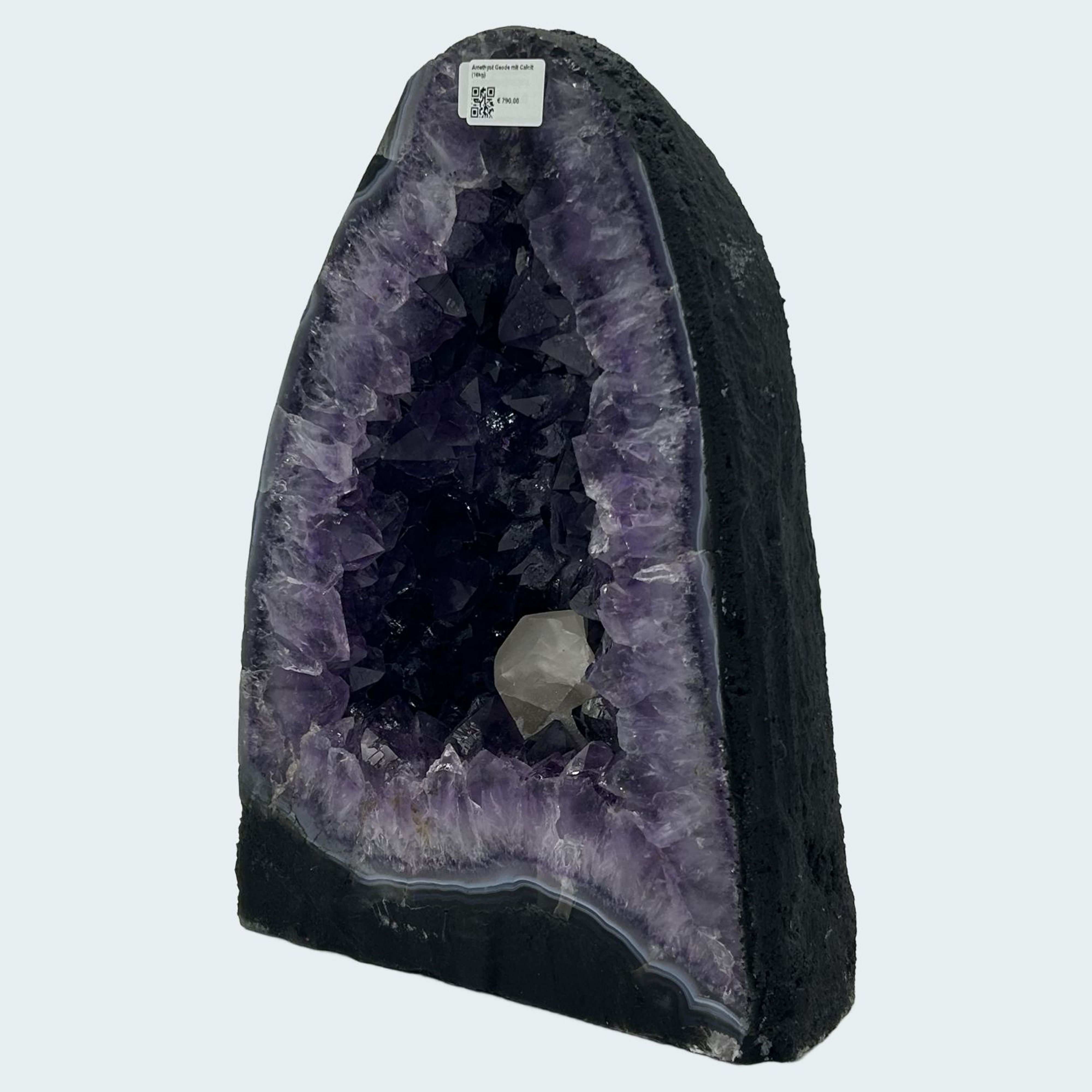 Amethyst Geode mit Calcit (16kg) – Ansicht 18