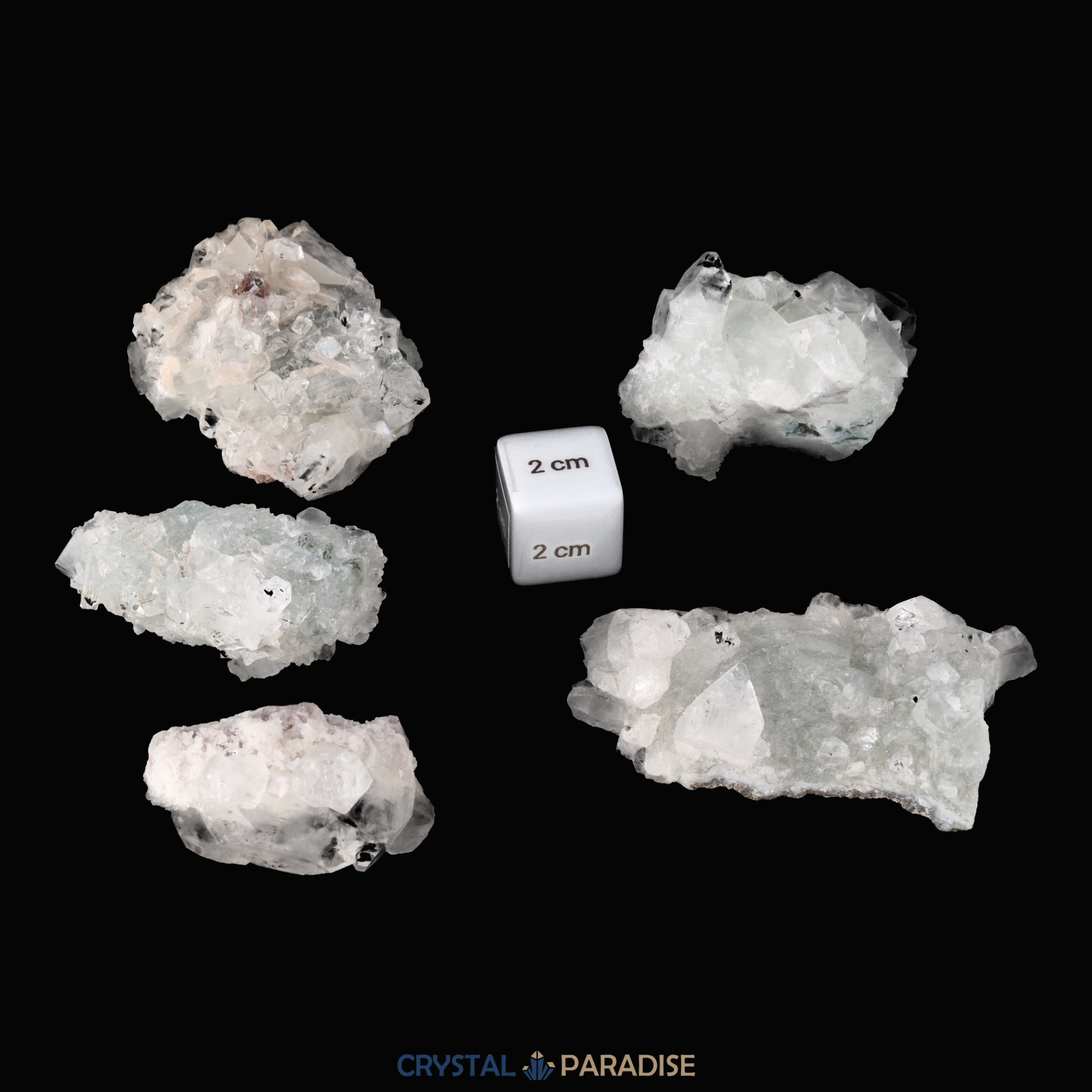Apophyllit Cluster mittel aus Indien - verschieden Größen – Ansicht 4