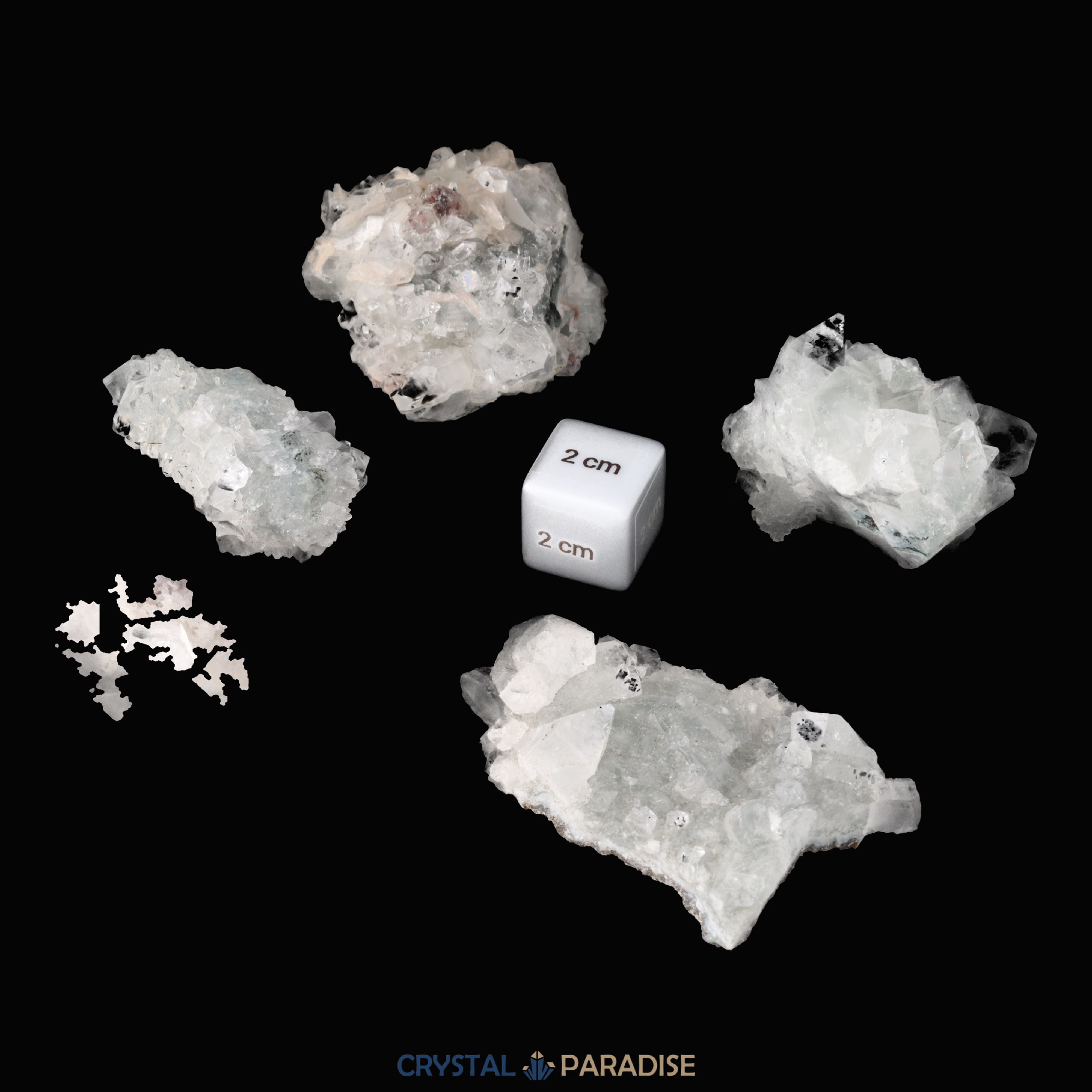 Apophyllit Cluster mittel aus Indien - verschieden Größen – Ansicht 5