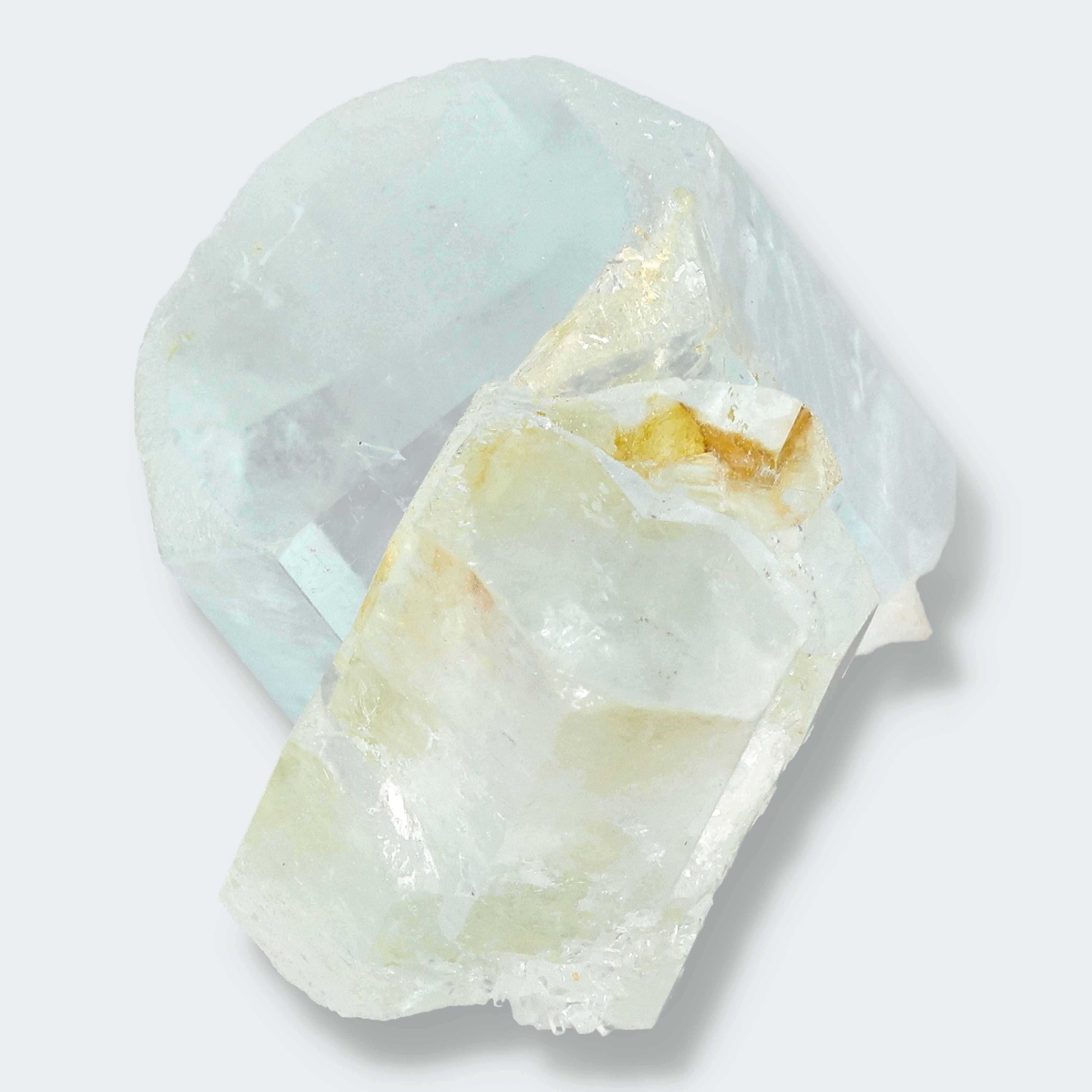 Aquamarin Doppel - Kristall auf Feldspat aus Pakistan (27g) – Ansicht 3