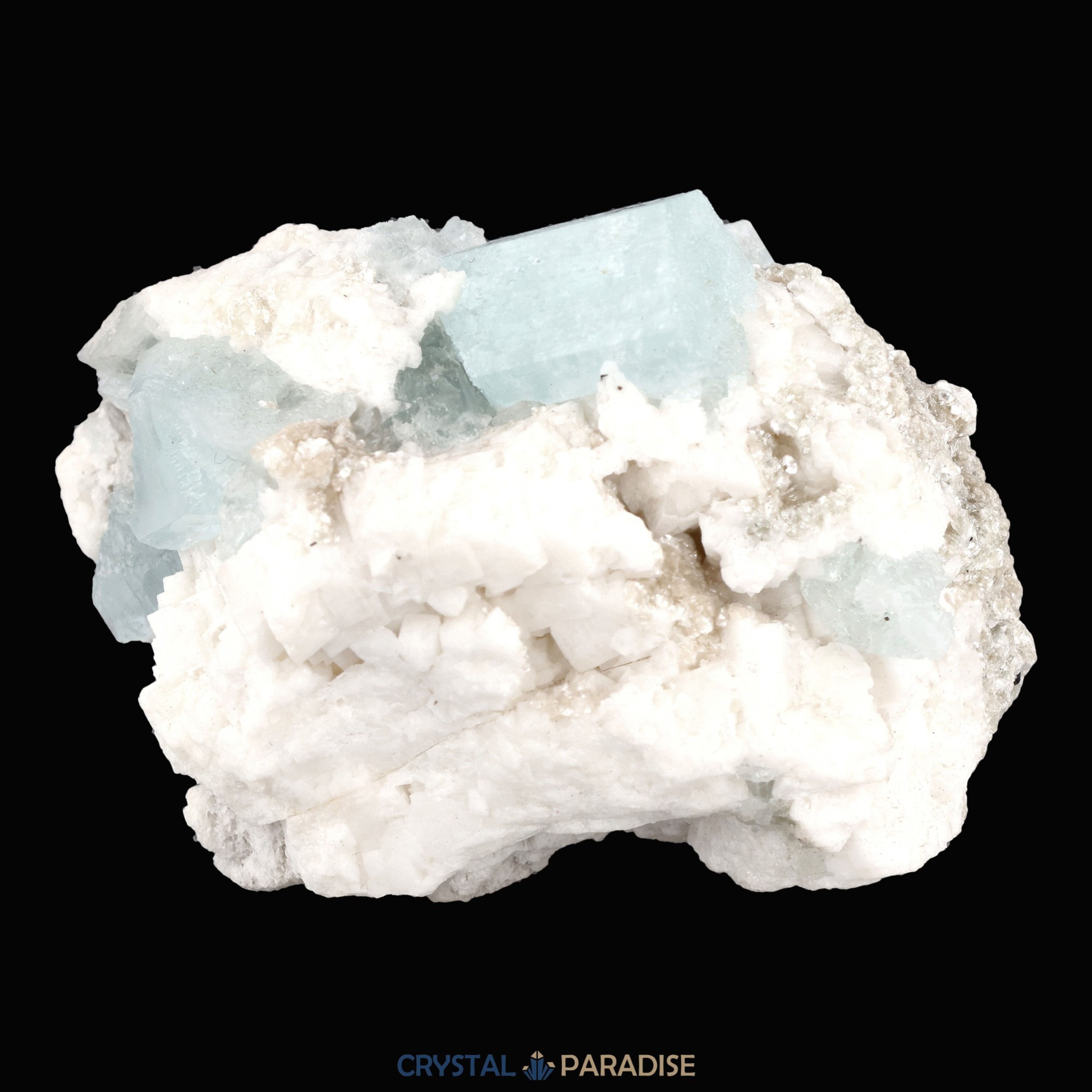 Aquamarin Handstufe auf Feldspat aus Pakistan (197g) – Ansicht 4
